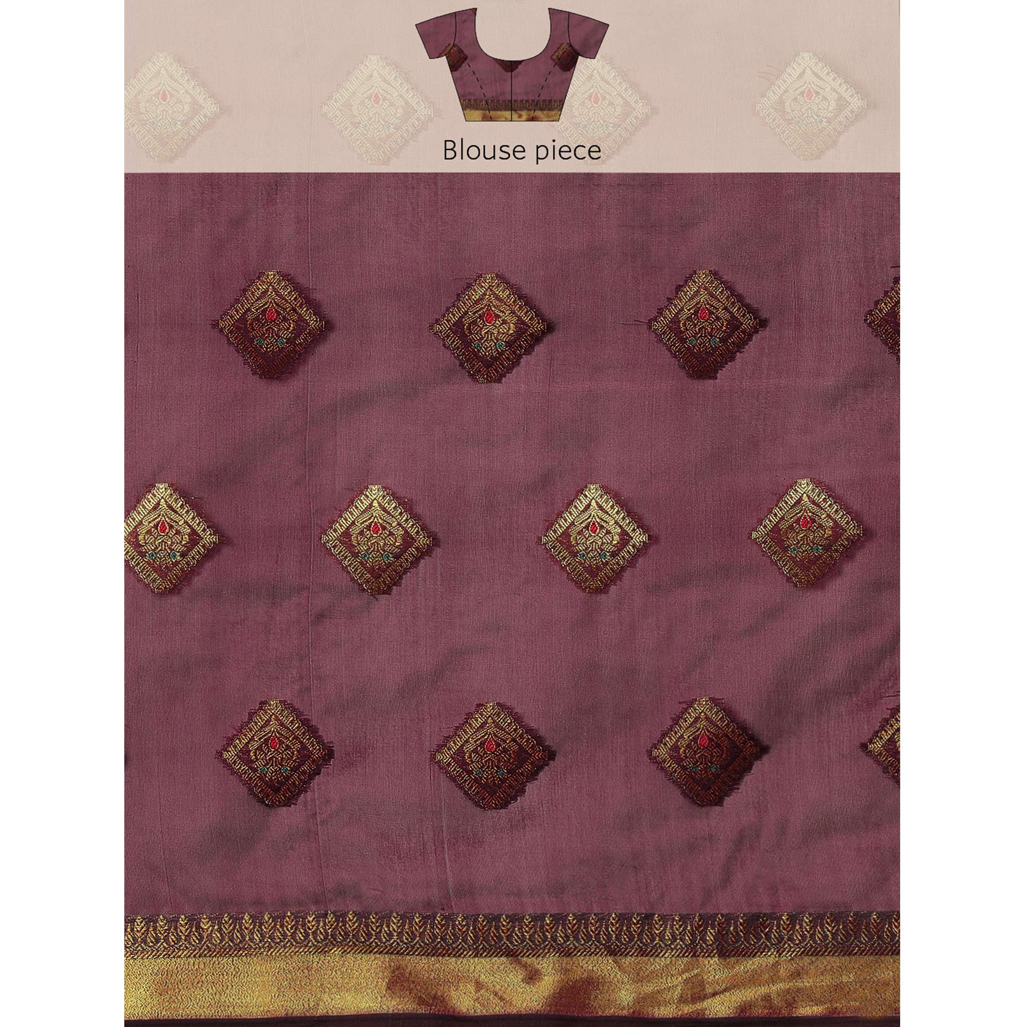 Wine Woven Organza Saree