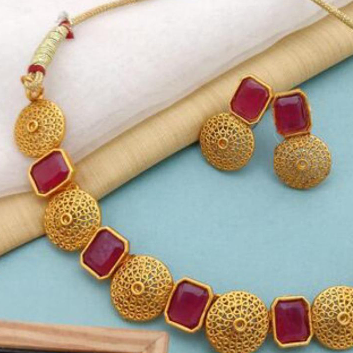 Gold Plated Alloy Choker Set