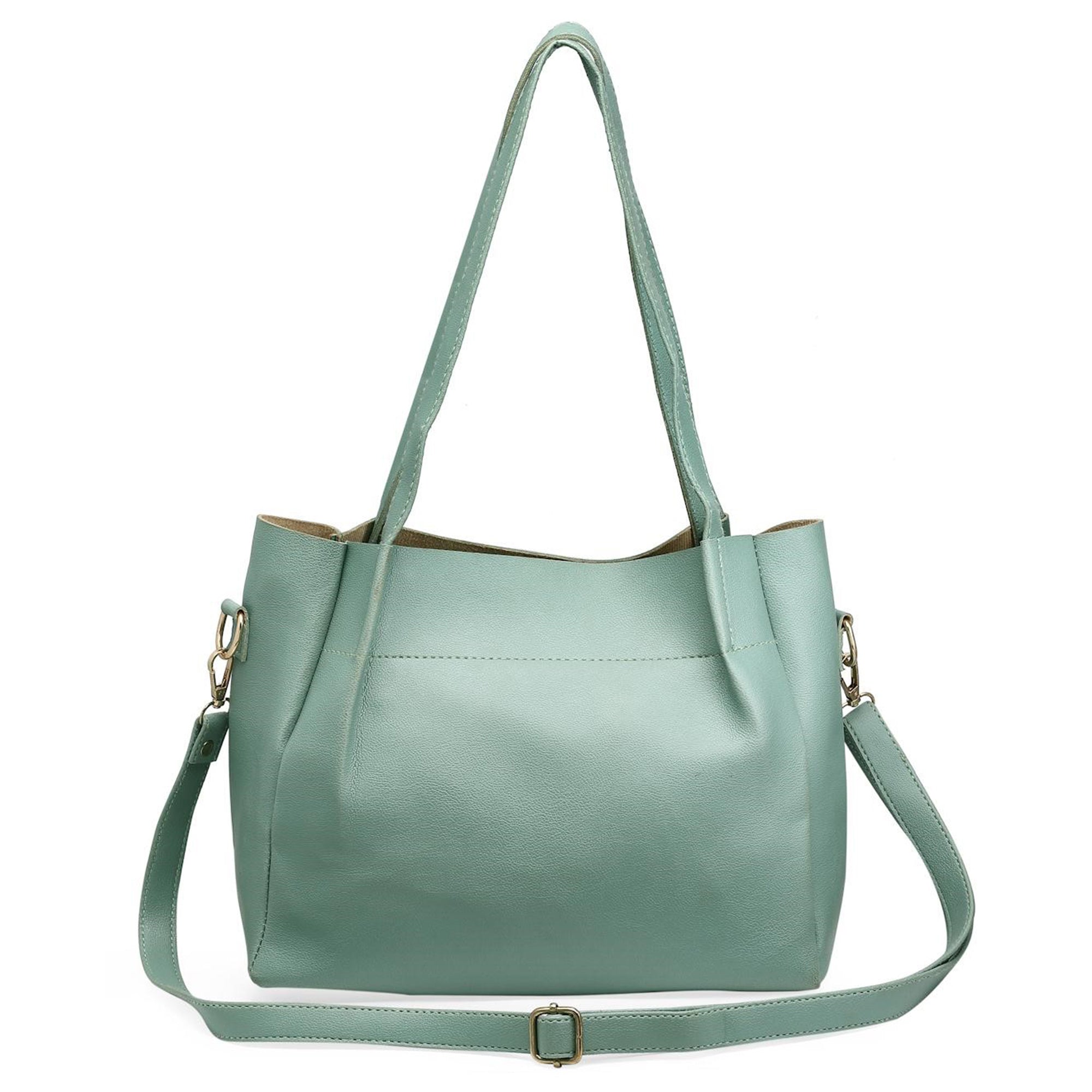TMN - Women Mint Stylish Vegan Leather Tricote Bag