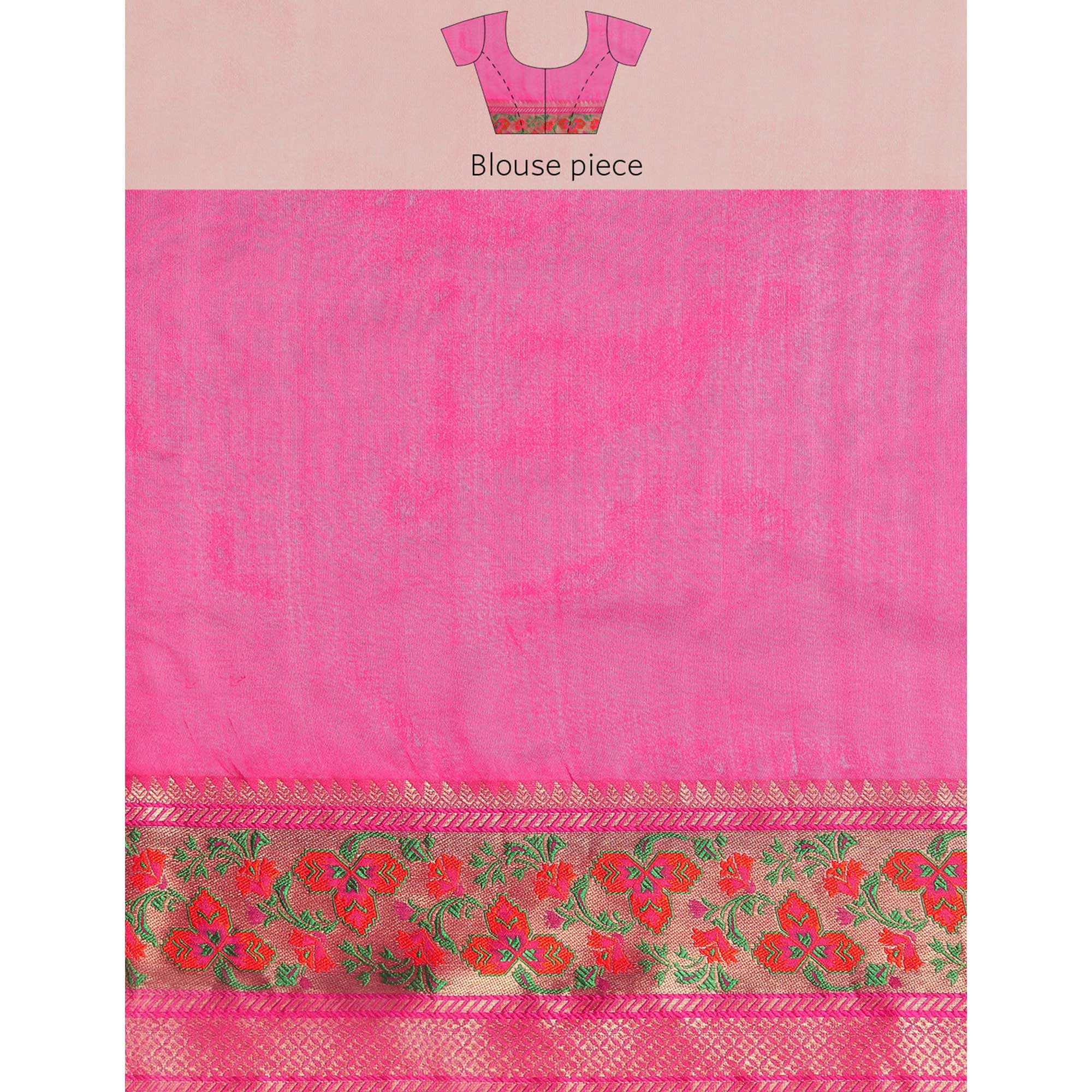 Rama Woven Cotton Silk Saree