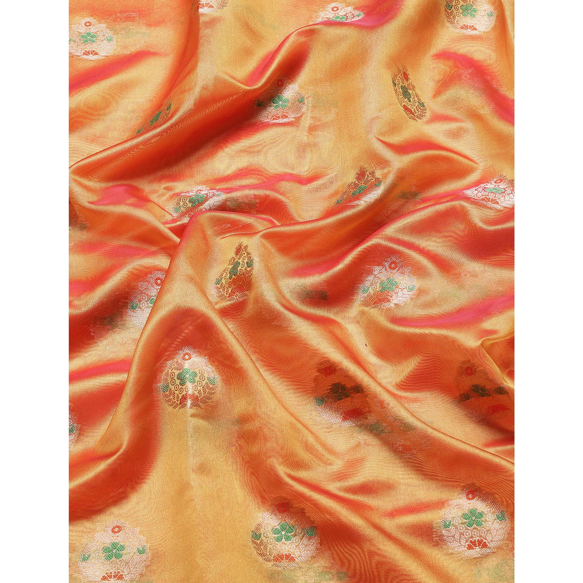 Golden Woven Organza Saree