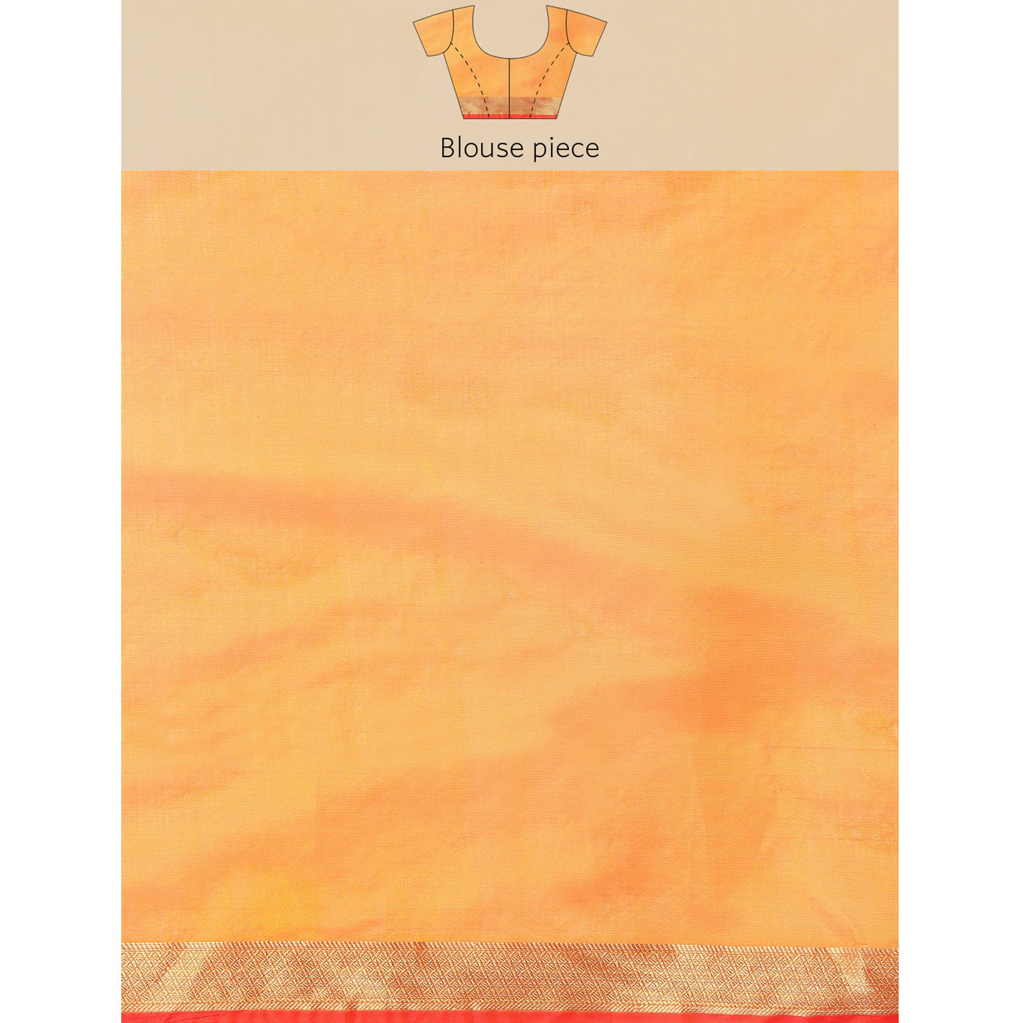 Orange Woven Cotton Silk Saree