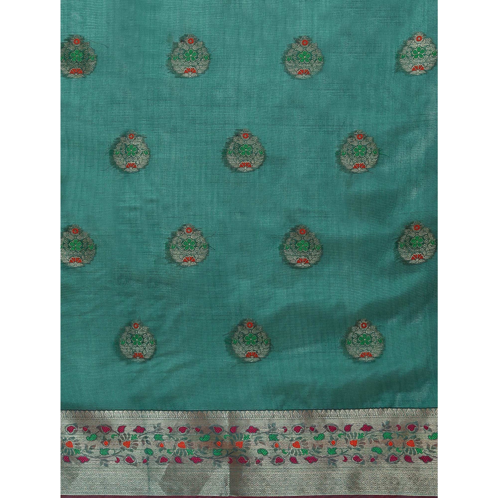 Rama Woven Organza Saree