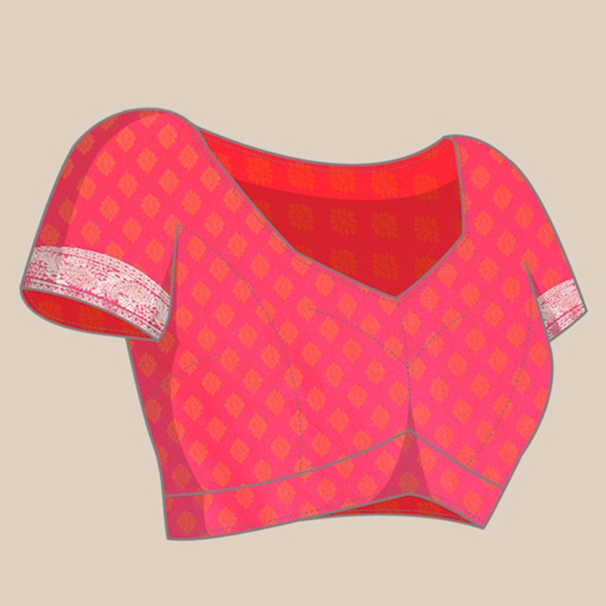 Pink Woven Kanjivaram Silk Saree WithTassels