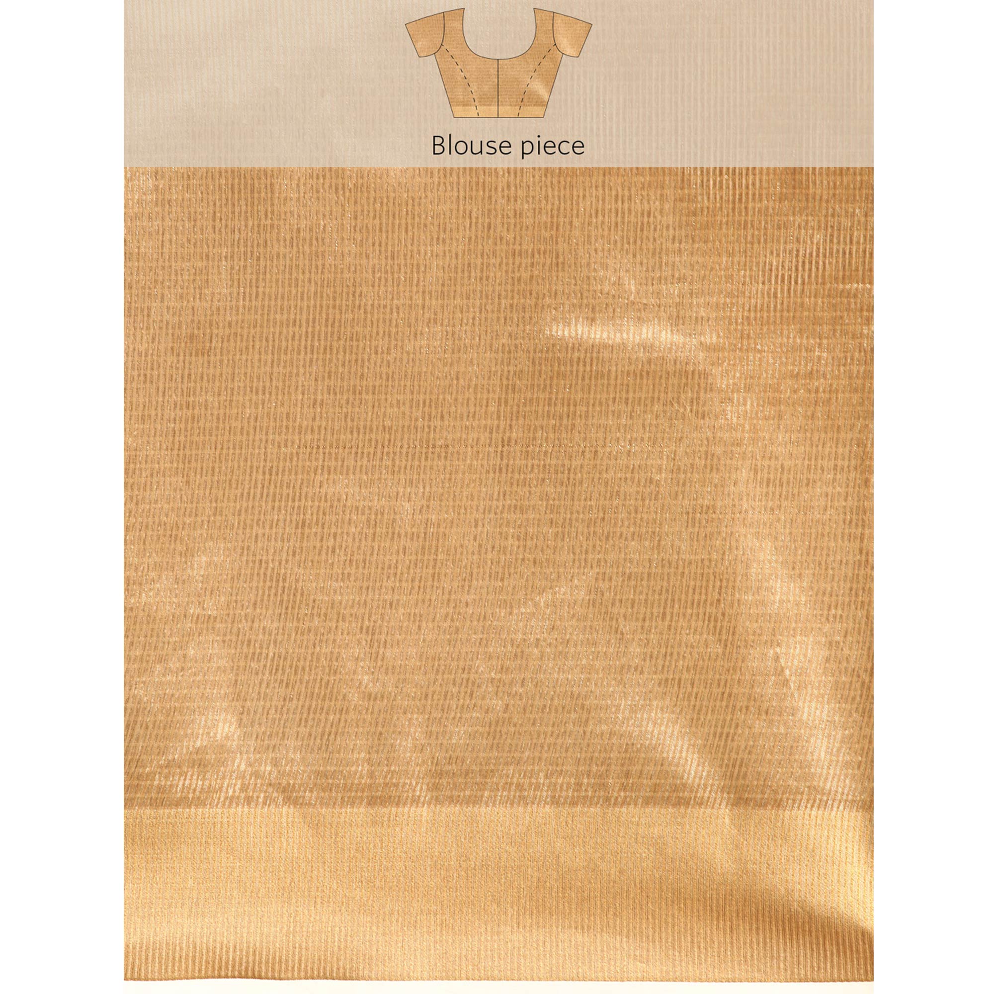 Beige Woven Zari Cotton Silk Saree