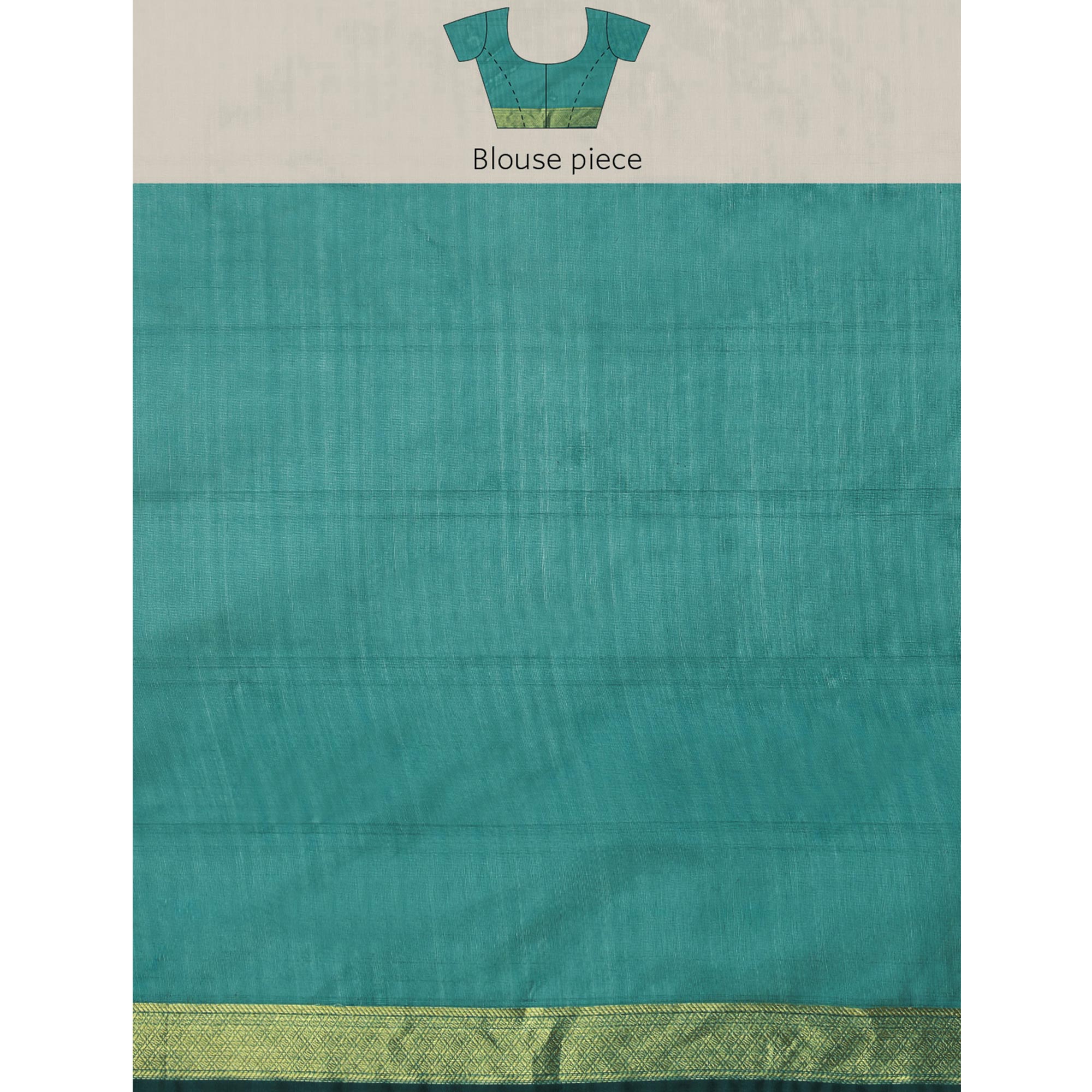 Petrol Blue Woven Cotton Silk Saree