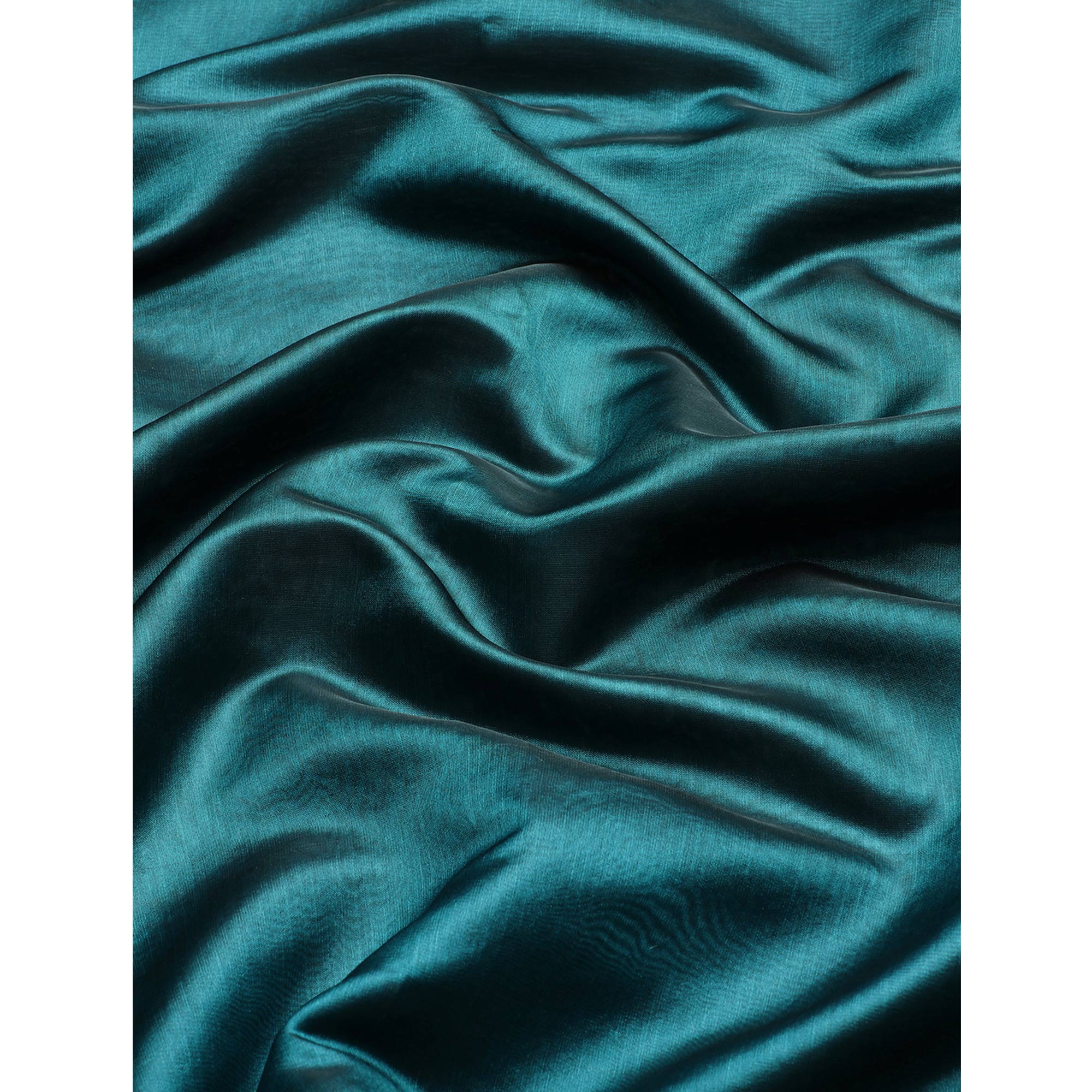 Petrol Blue Woven Cotton Silk Saree