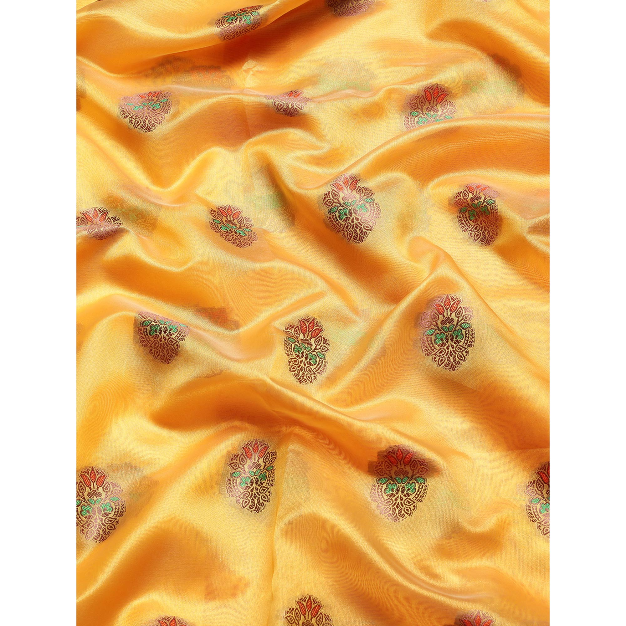 Golden Woven Organza Saree