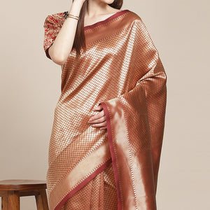 Gold Woven Banarasi Silk Saree