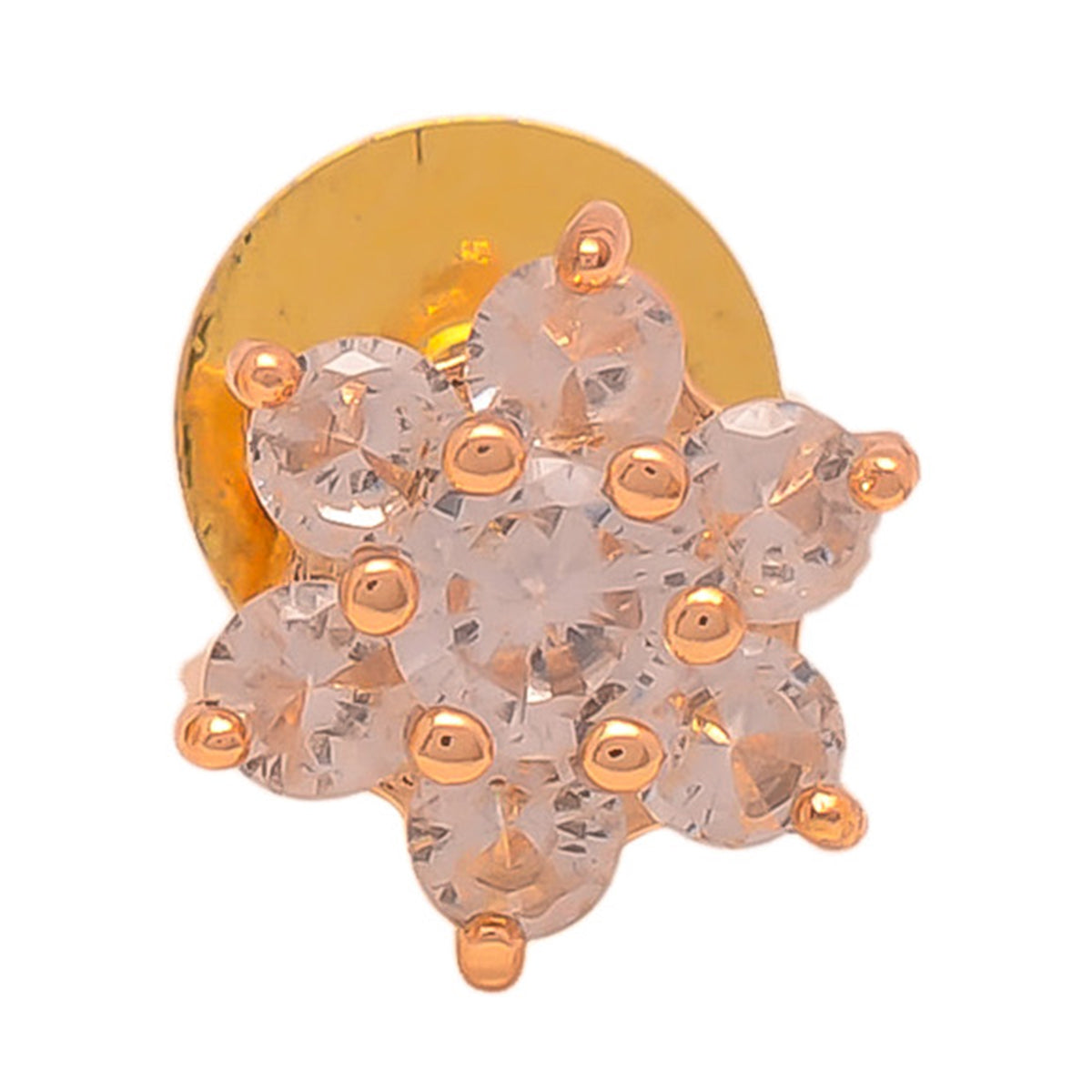 Rose Gold Polish Stud Earrings Pair