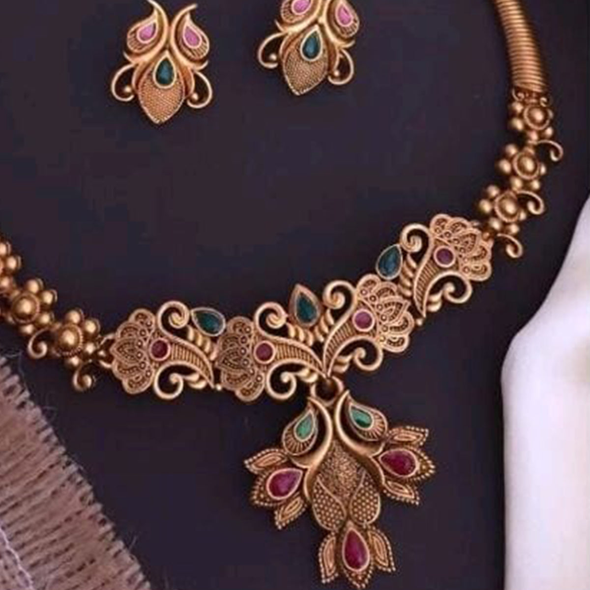 Gold Plated Alloy Necklace Set
