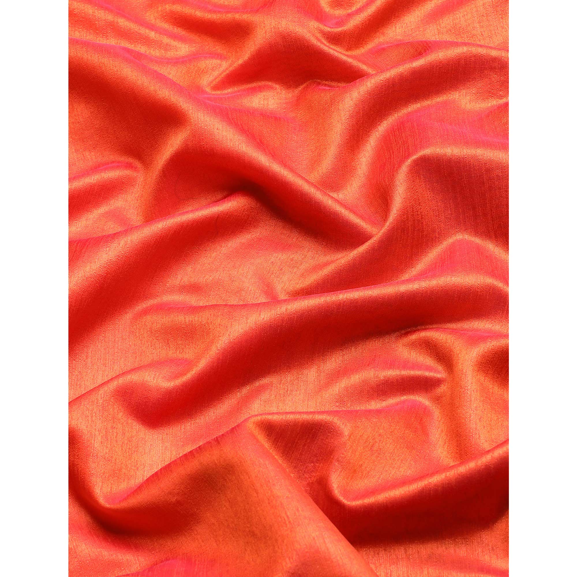 Orange Woven Cotton Silk Saree