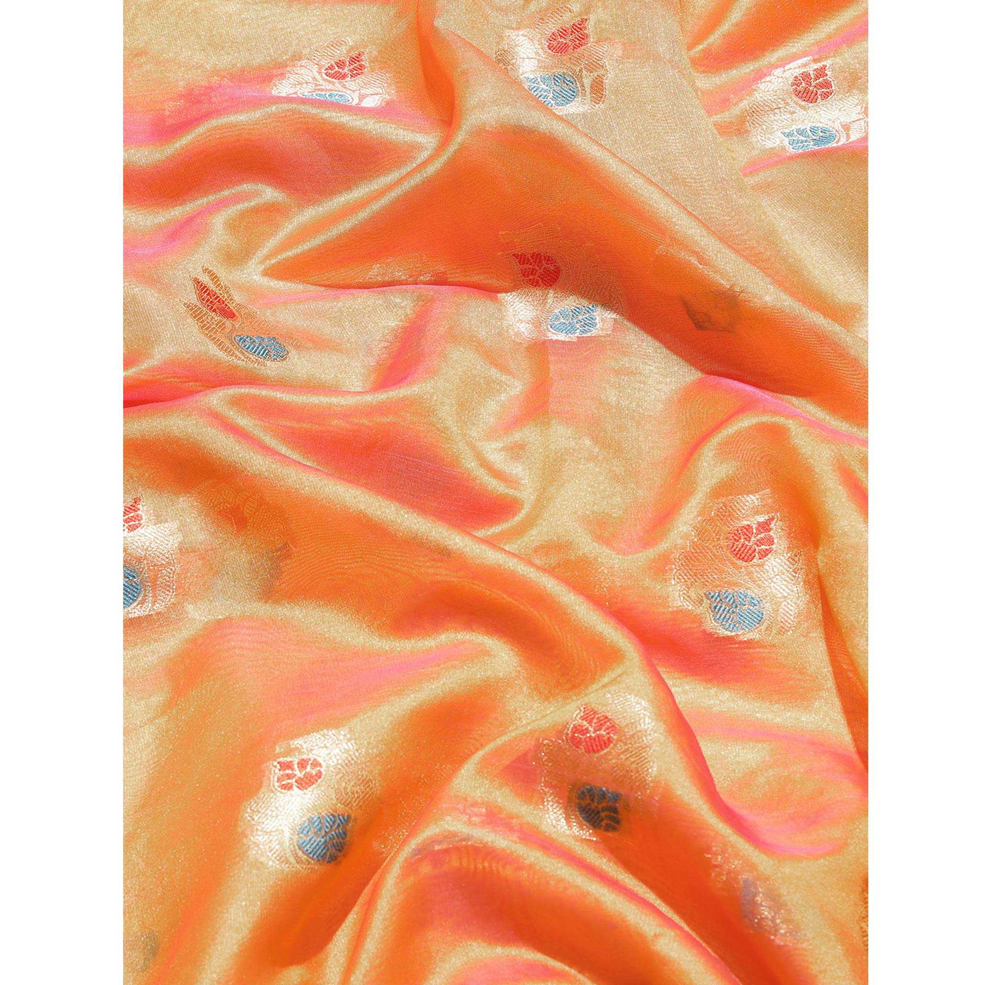 Golden Woven Organza Saree