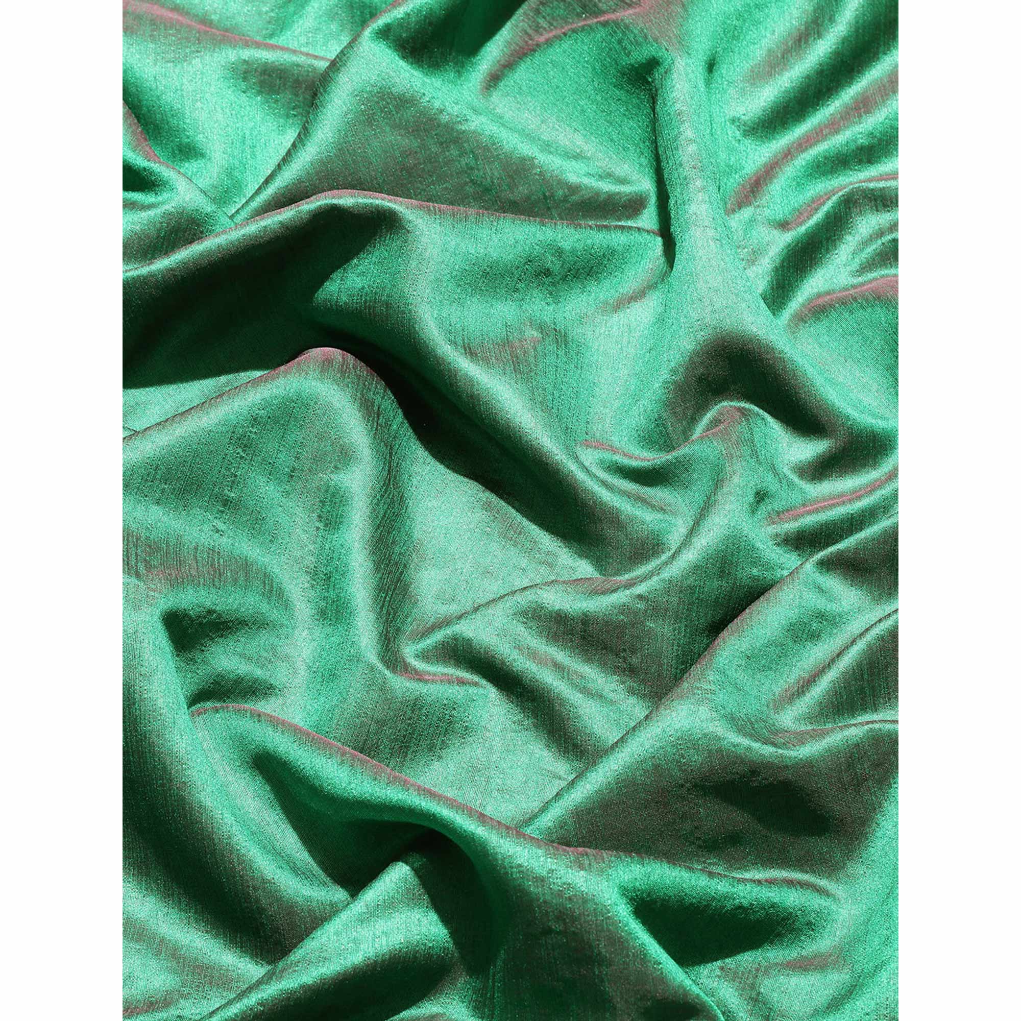 Green Woven Cotton Silk Saree
