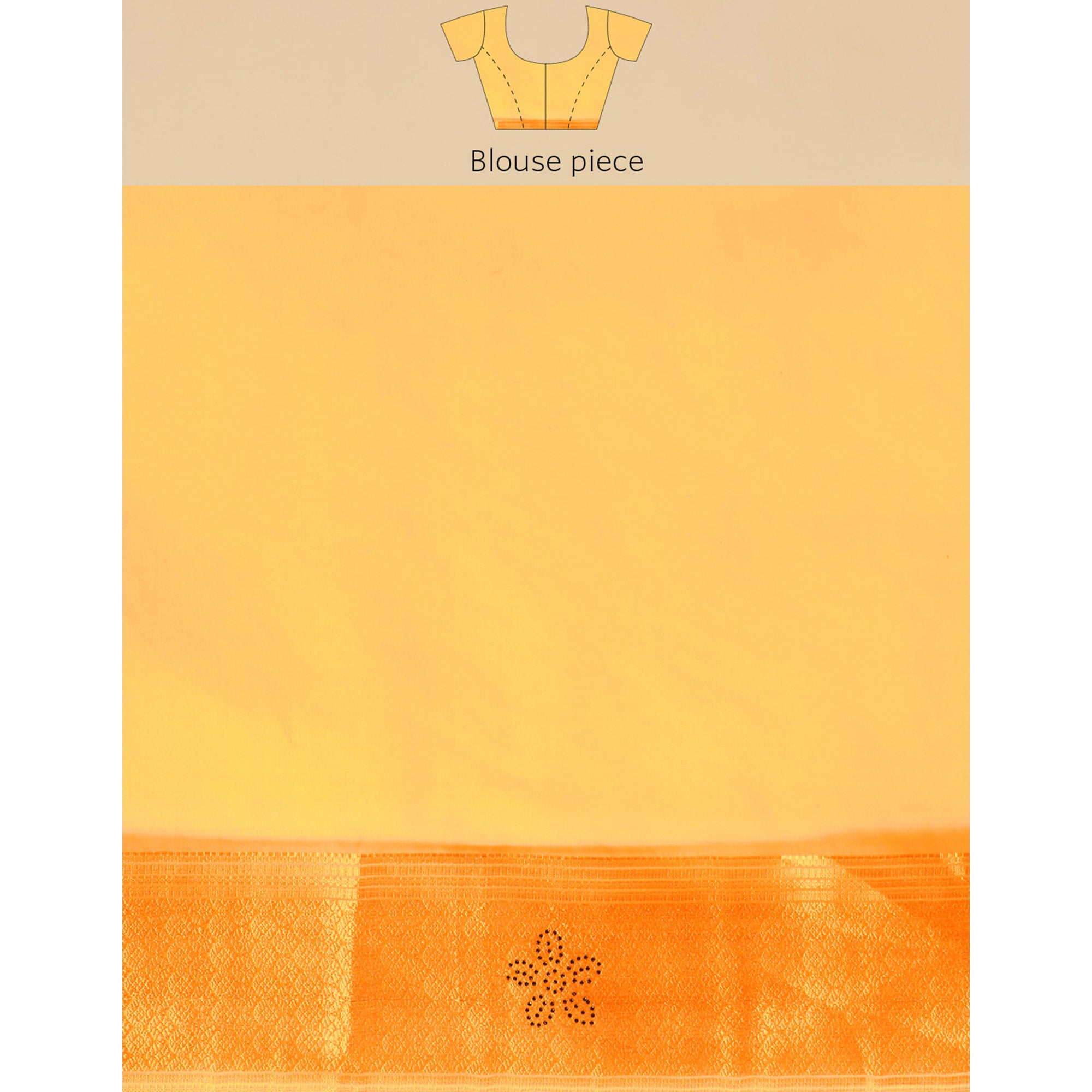 Yellow Floral Embroidered Organza Saree