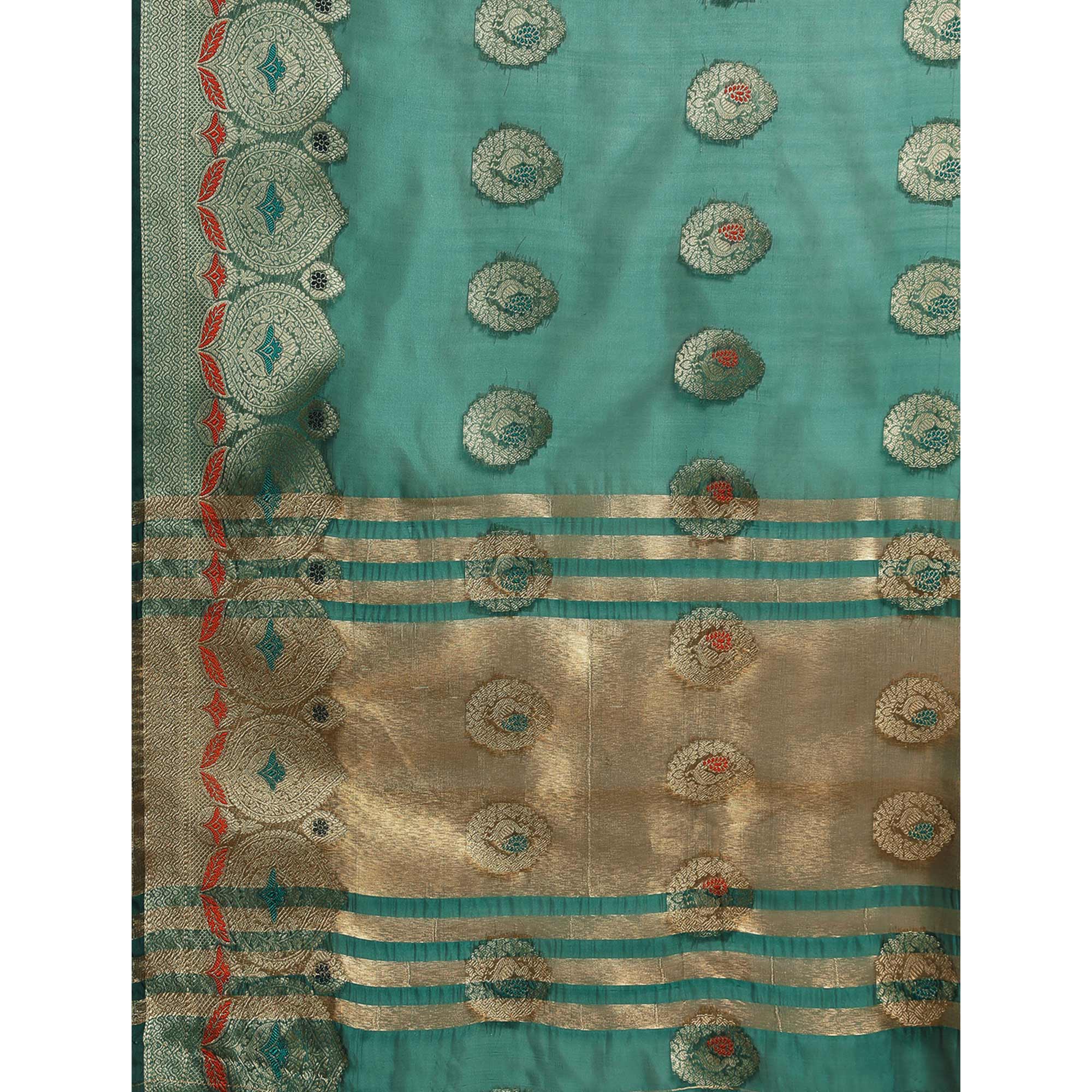 Rama Woven Organza Saree