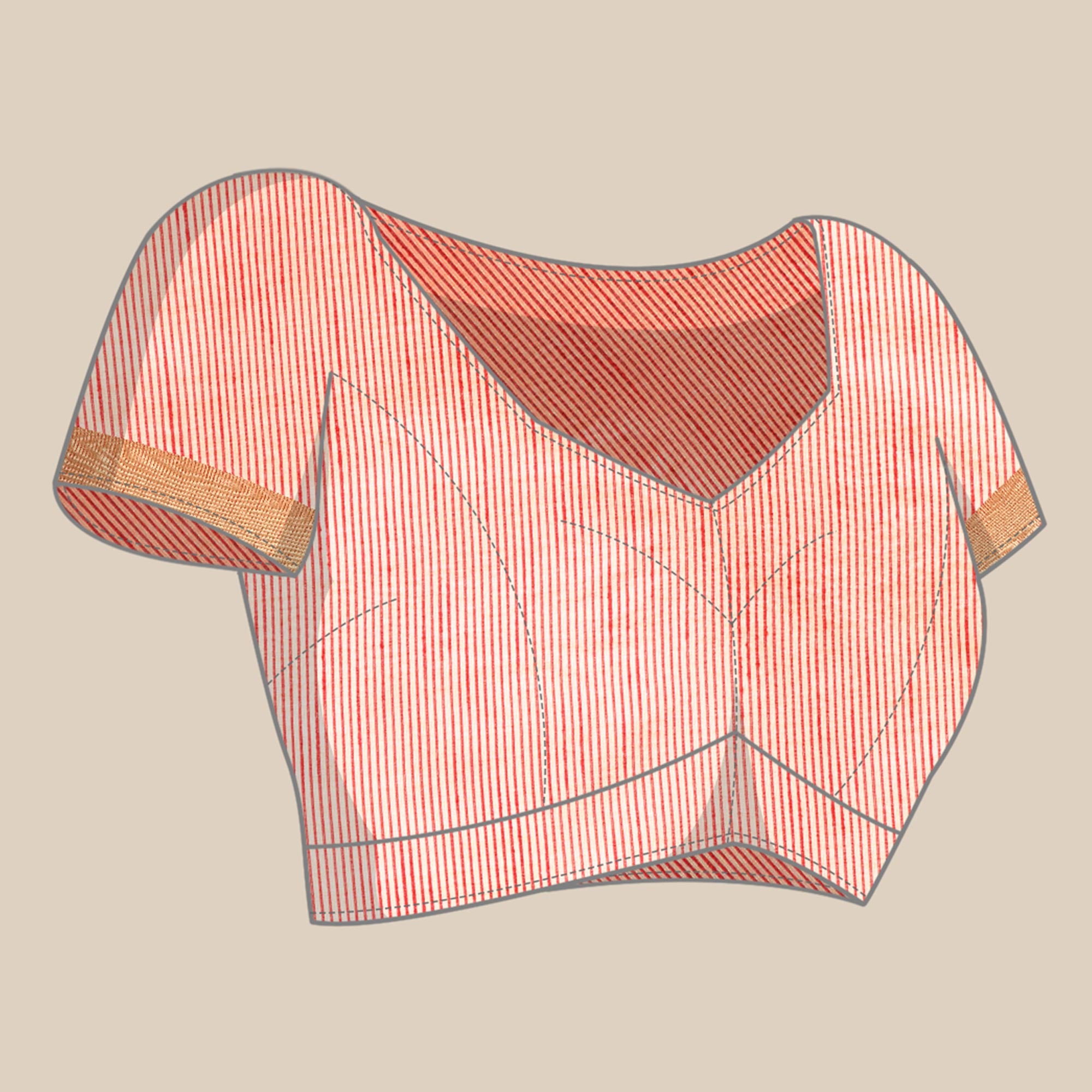 Beige Woven Zari Cotton Silk Saree