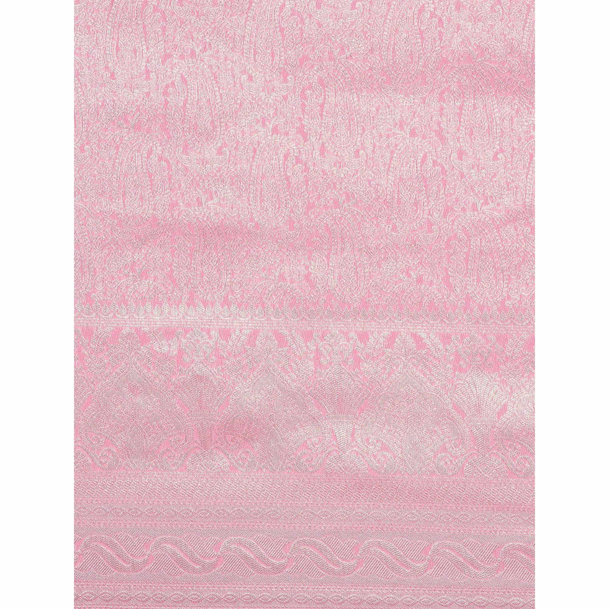 Pink Woven Kanjivaram Silk Saree