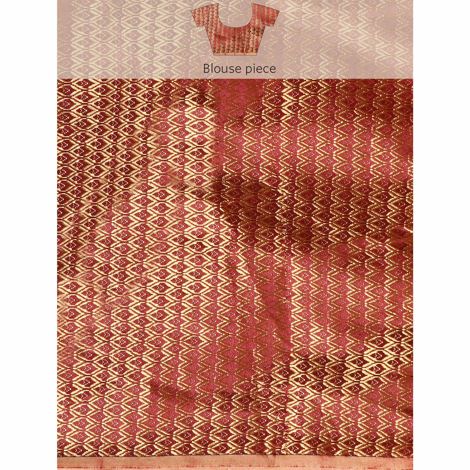Yellow Floral Foil Printed Shimmer Saree