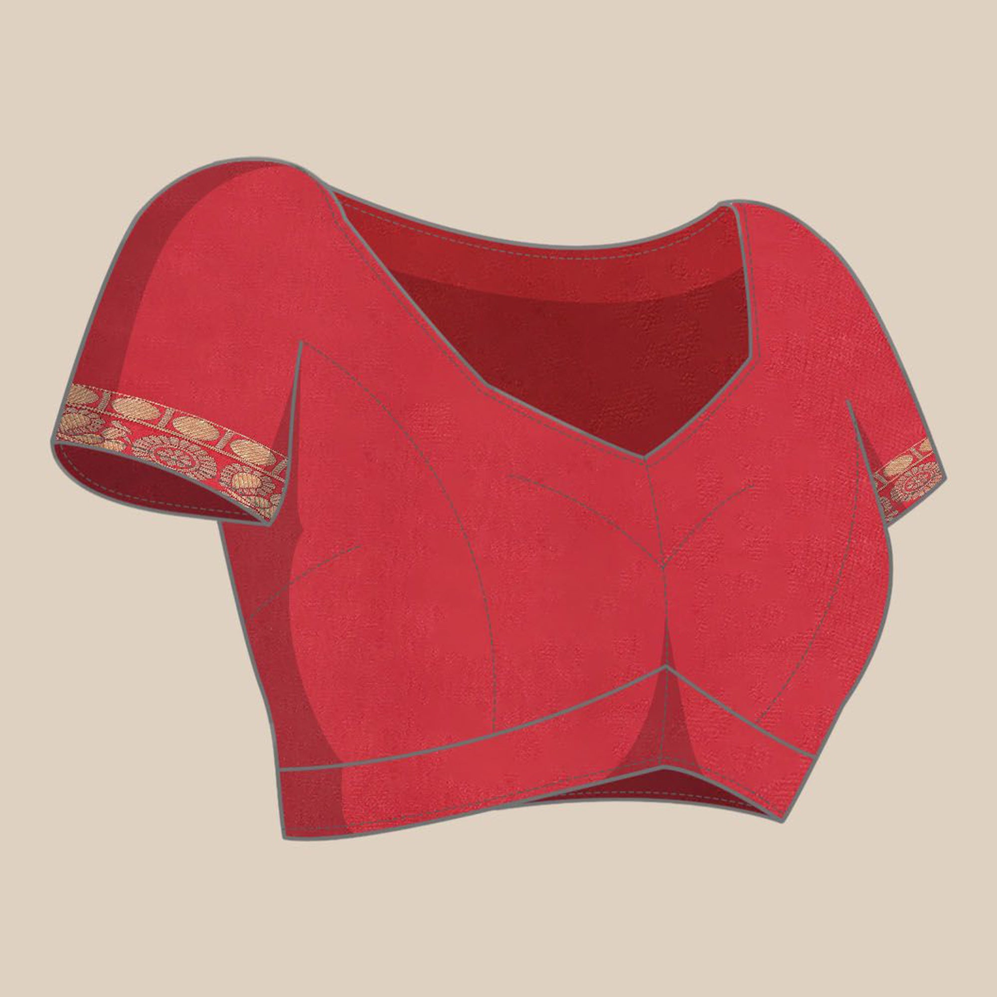 Red Woven Banarasi Silk Saree