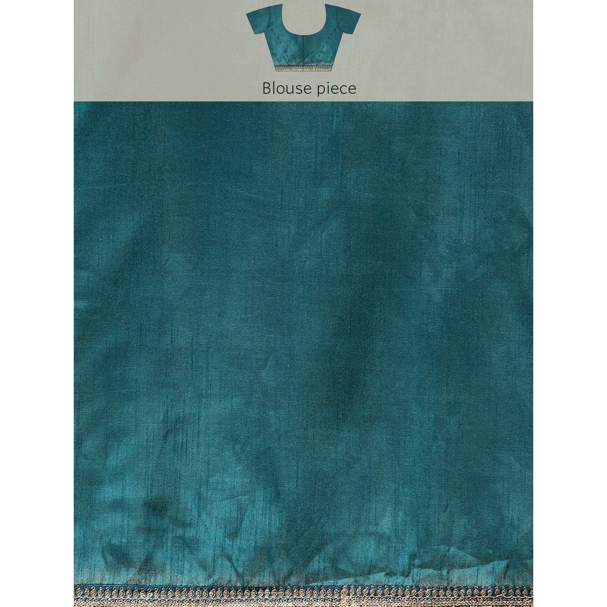 Blue Foil Printed With Embroidered Border Chiffon Saree