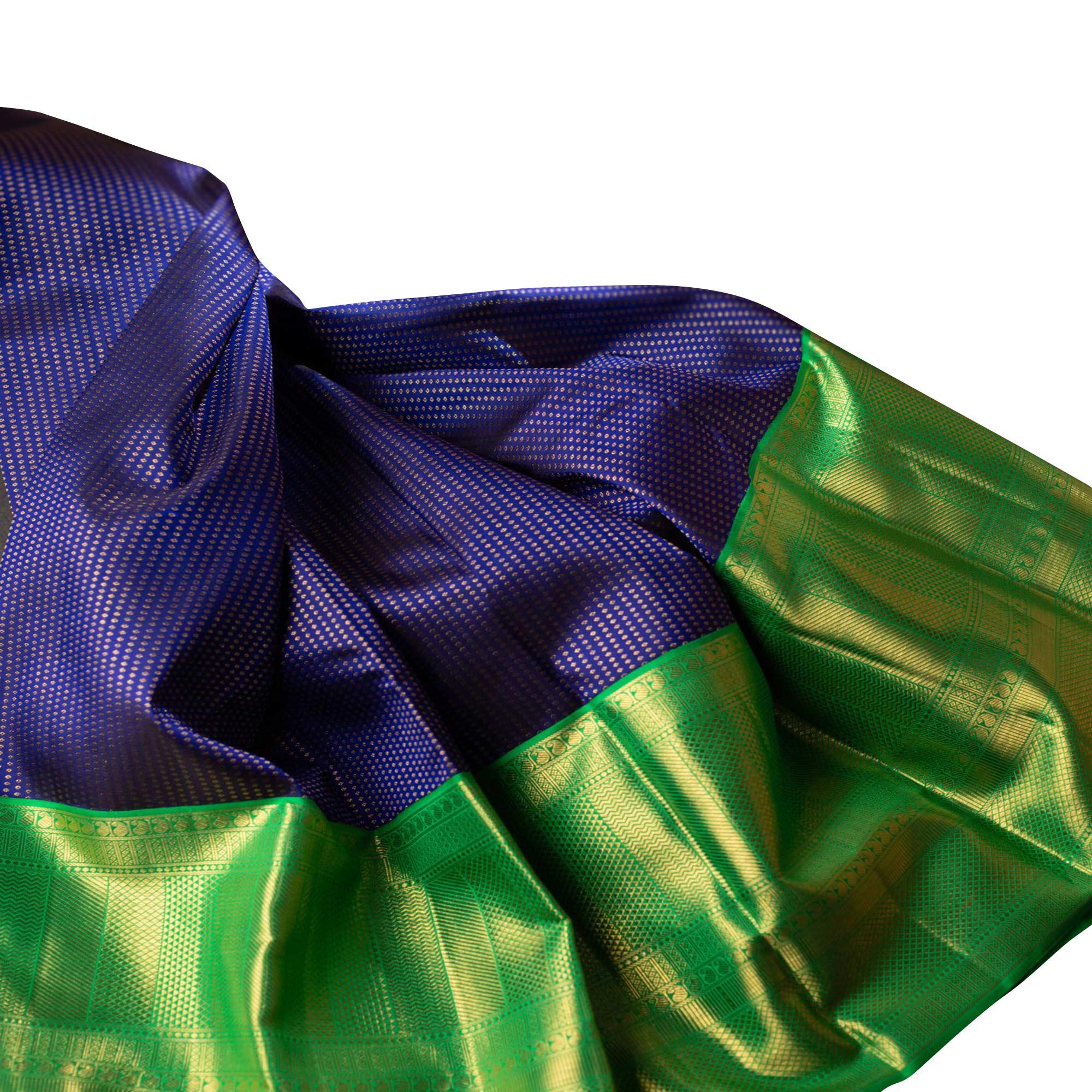 Flaunt Bottle Green Colored Festive Wear Nylon Lichi Silk Saree - Peachmode