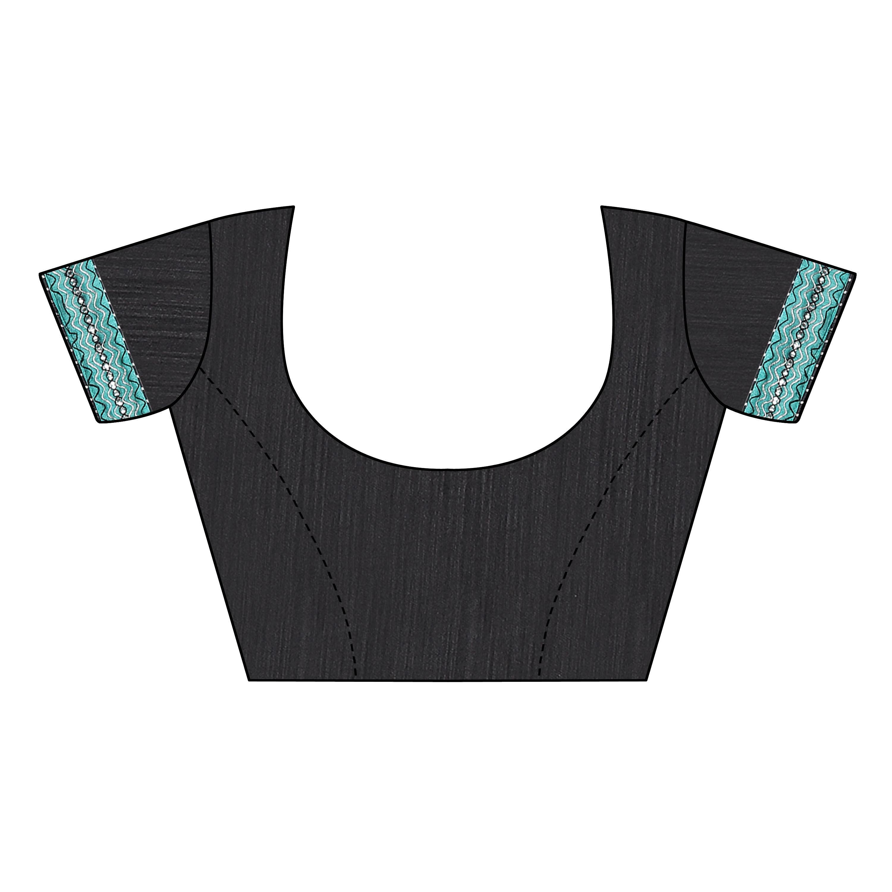 Gorgeous Black Colored Party Wear Printed Art Silk Saree - Peachmode