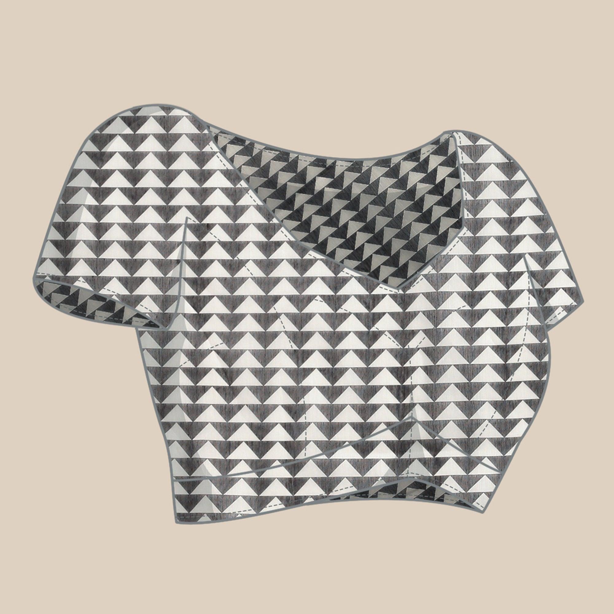 Grey Casual Wear Printed Cotton Blend Saree With Tassels - Peachmode