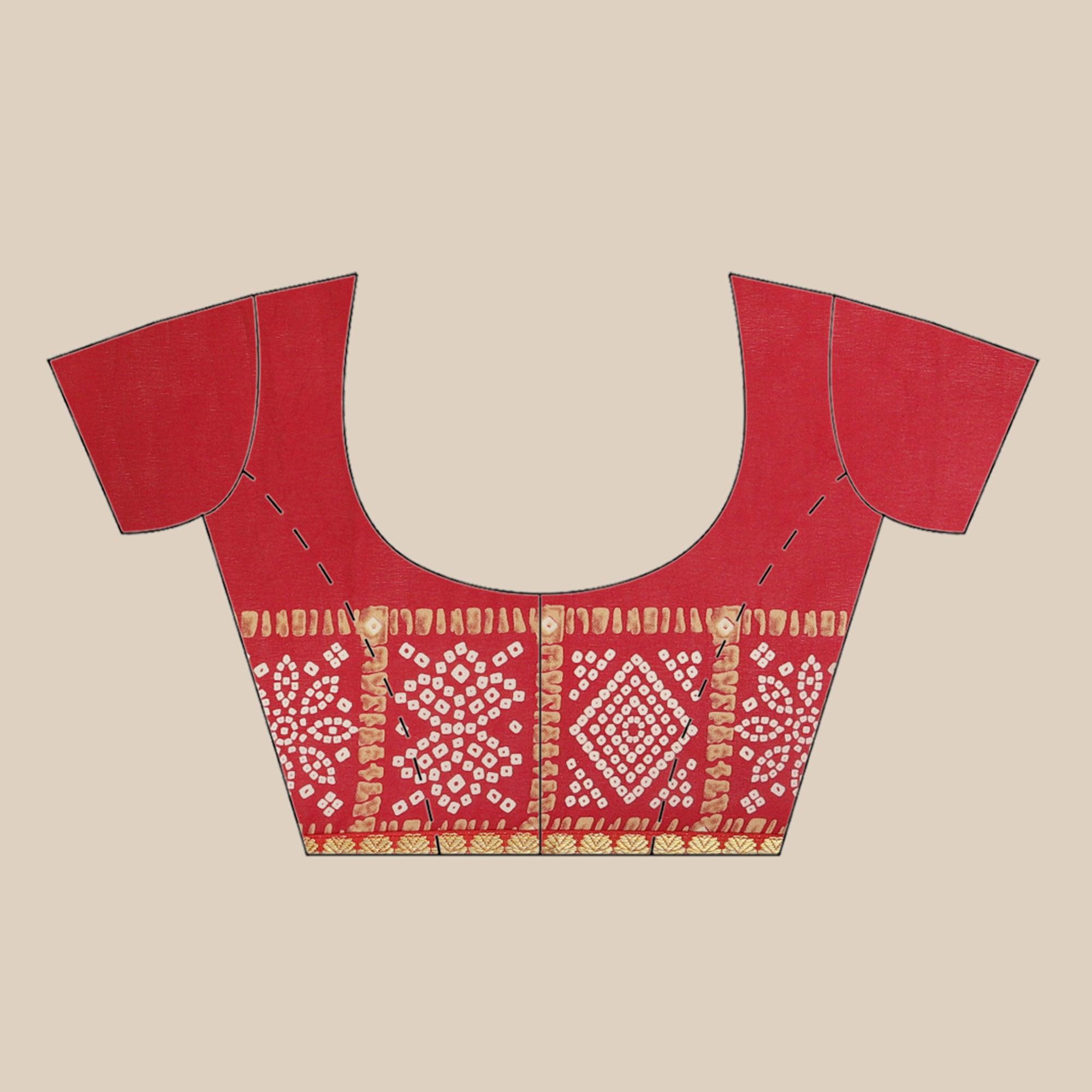 Hypnotic Red Colored Festive Wear Woven Moss Georgette Saree - Peachmode