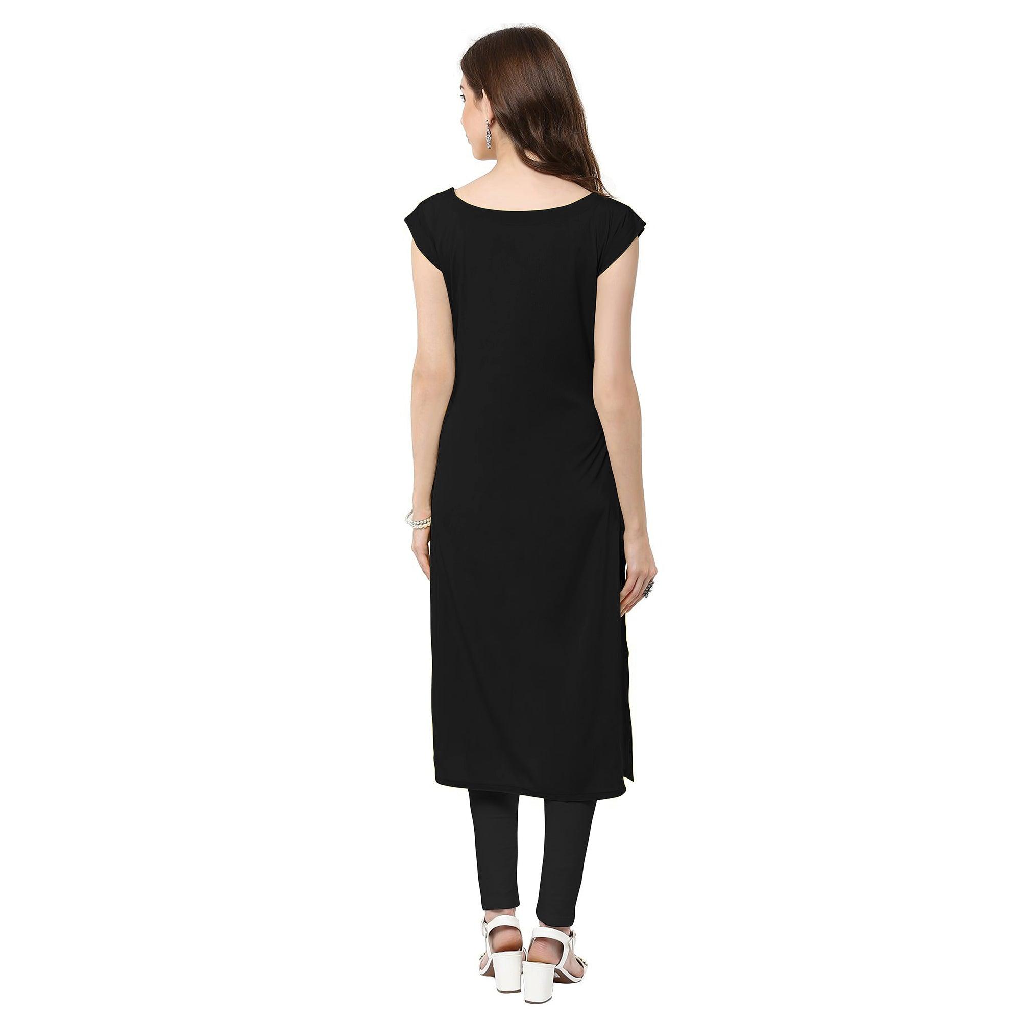 Imposing Brown Colored Casual Printed Crepe Kurti - Peachmode