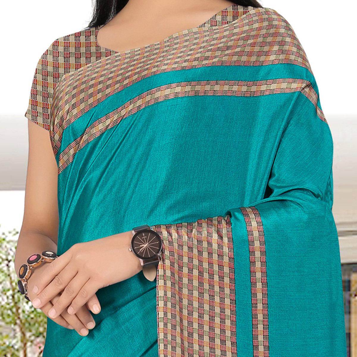 Imposing Green Coloured Casual Wear Printed Crepe Saree - Peachmode
