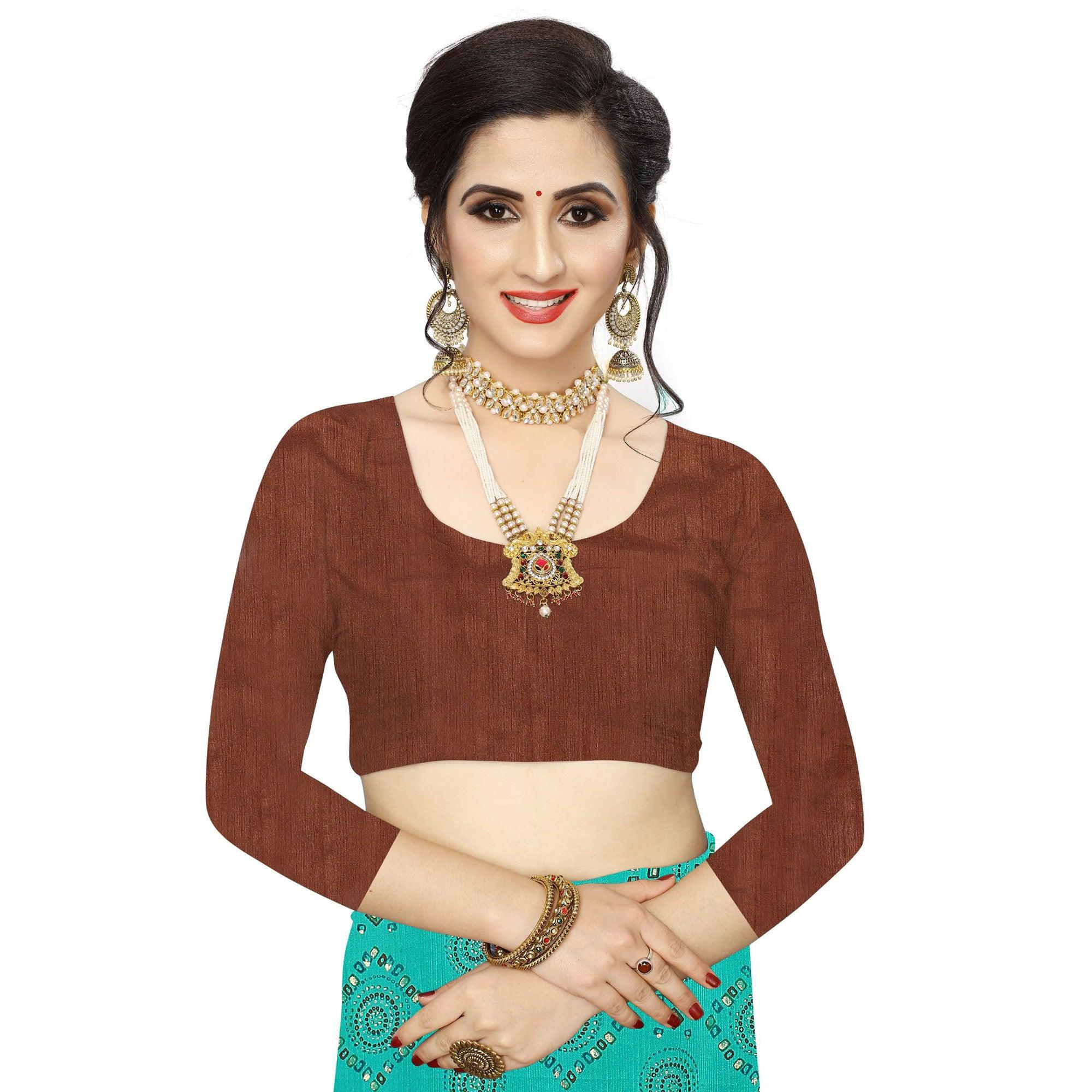Jazzy Sea Green Colored Casual Wear Printed Art Silk Saree - Peachmode