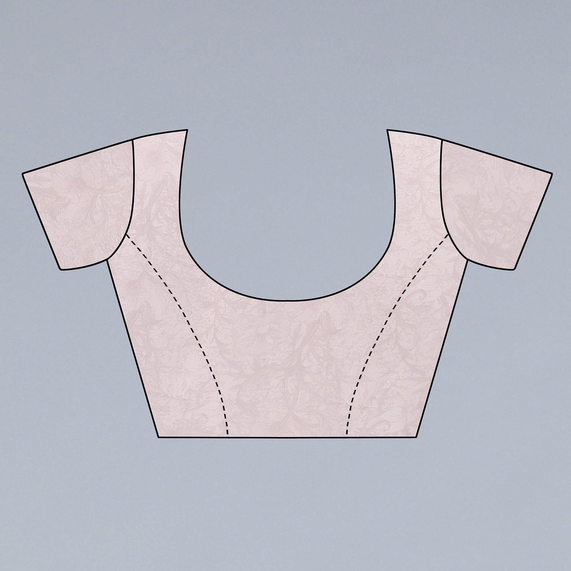 Light Peach Printed Georgette Saree - Peachmode