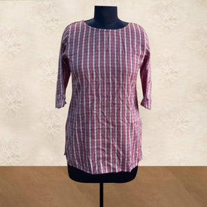 Mauve Printed Rayon Top - Peachmode