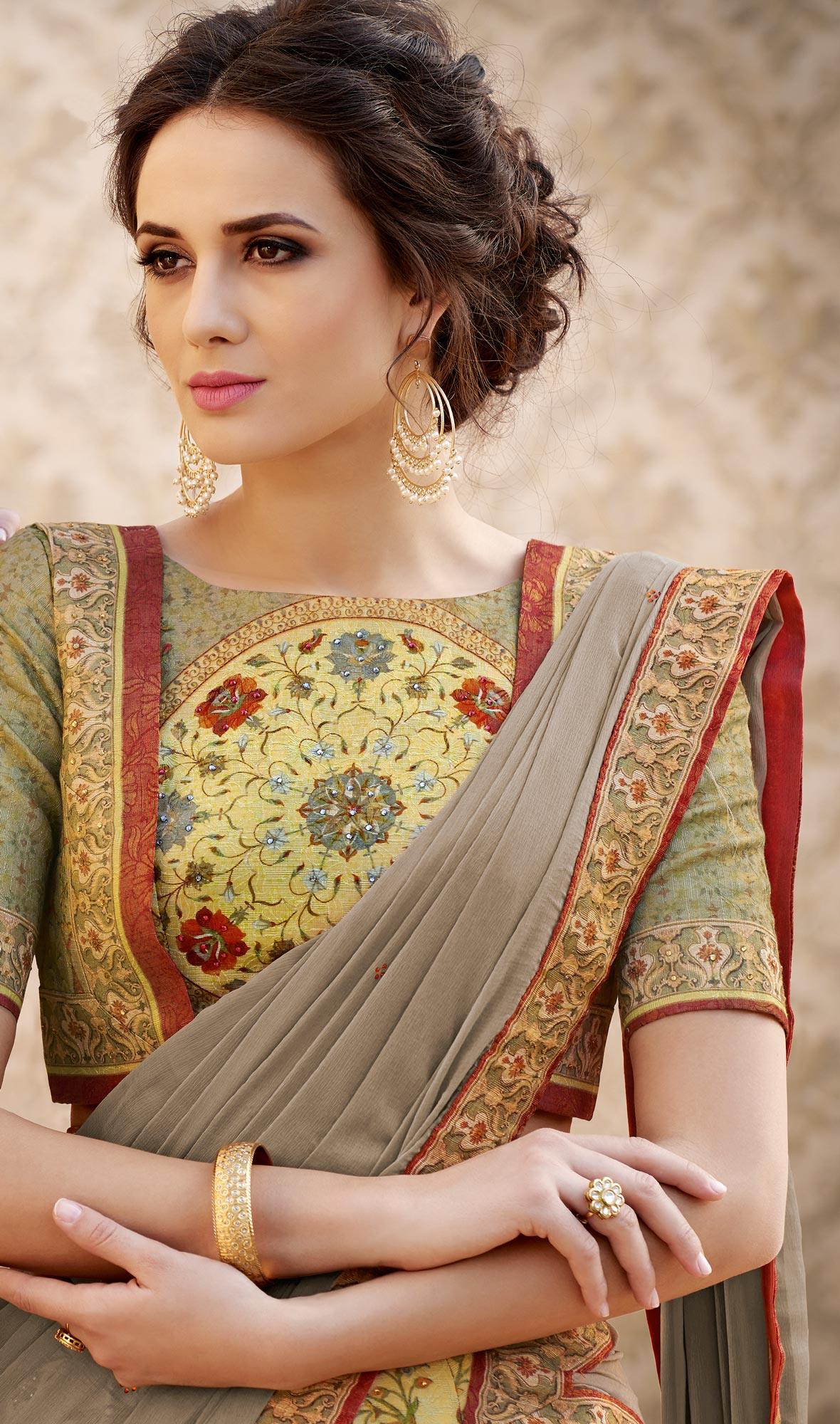 Mesmerising Green Colored Designer Partywear Digital Printed Woven Banarasi Silk Lehenga Choli - Peachmode