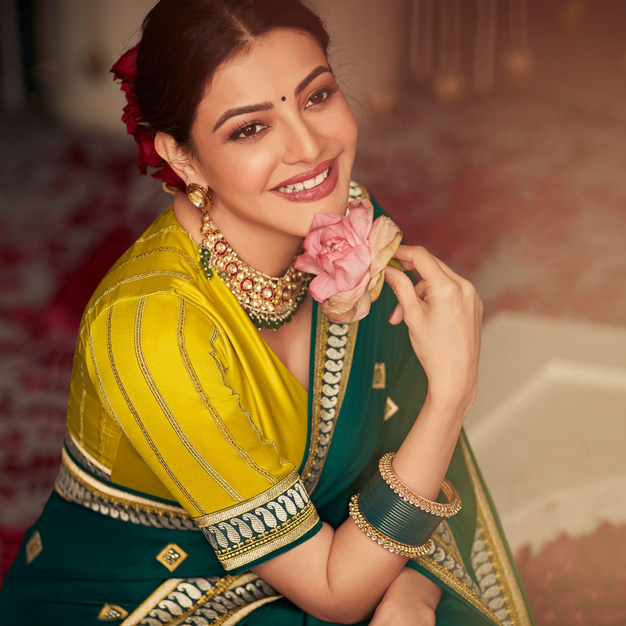 Morpich Woven Art Silk Saree With Tassels - Peachmode