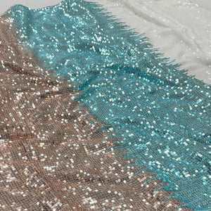 Multicolour Sequence Embroidered Georgette Saree - Peachmode