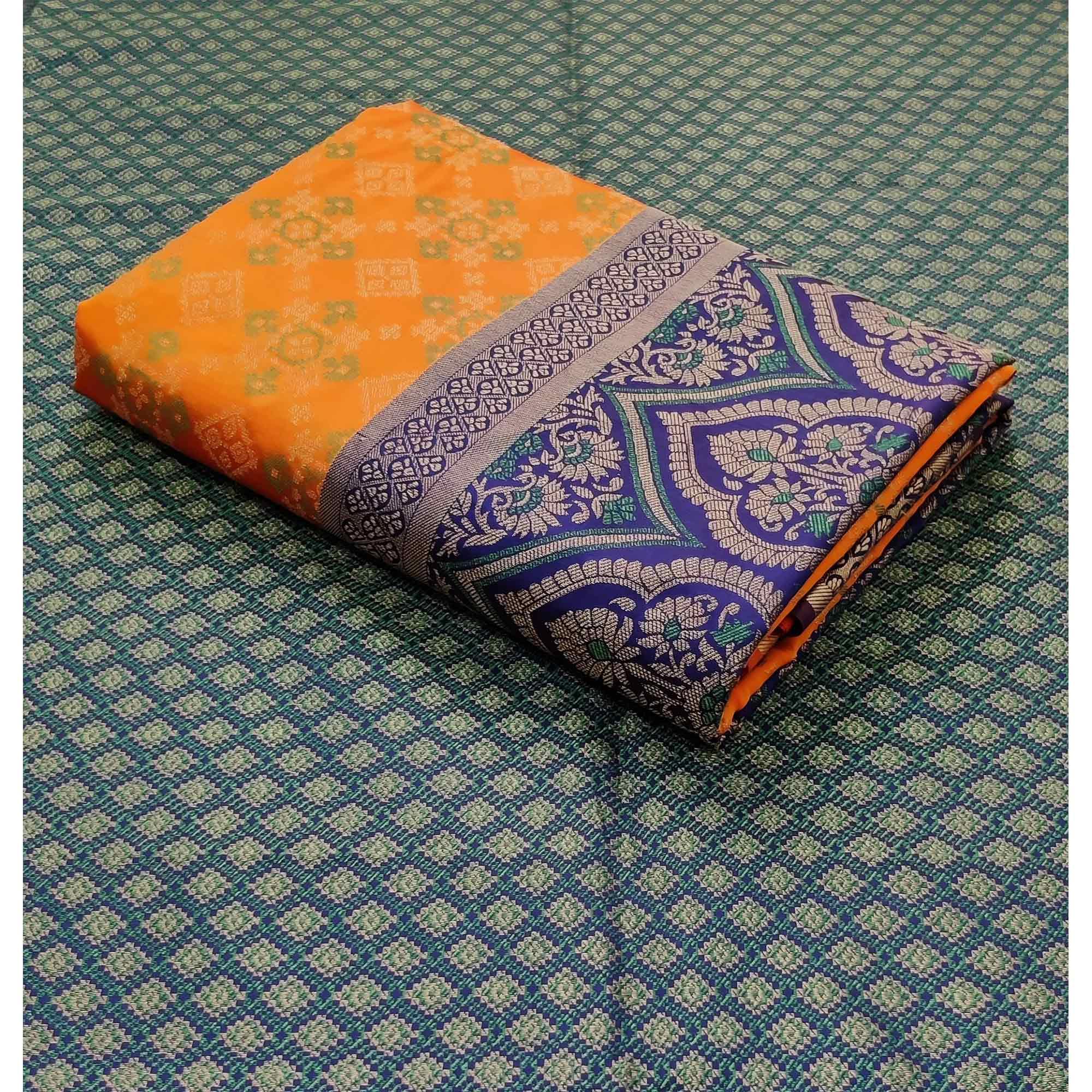 Mustard Festive Wear Woven Patola Silk Saree - Peachmode