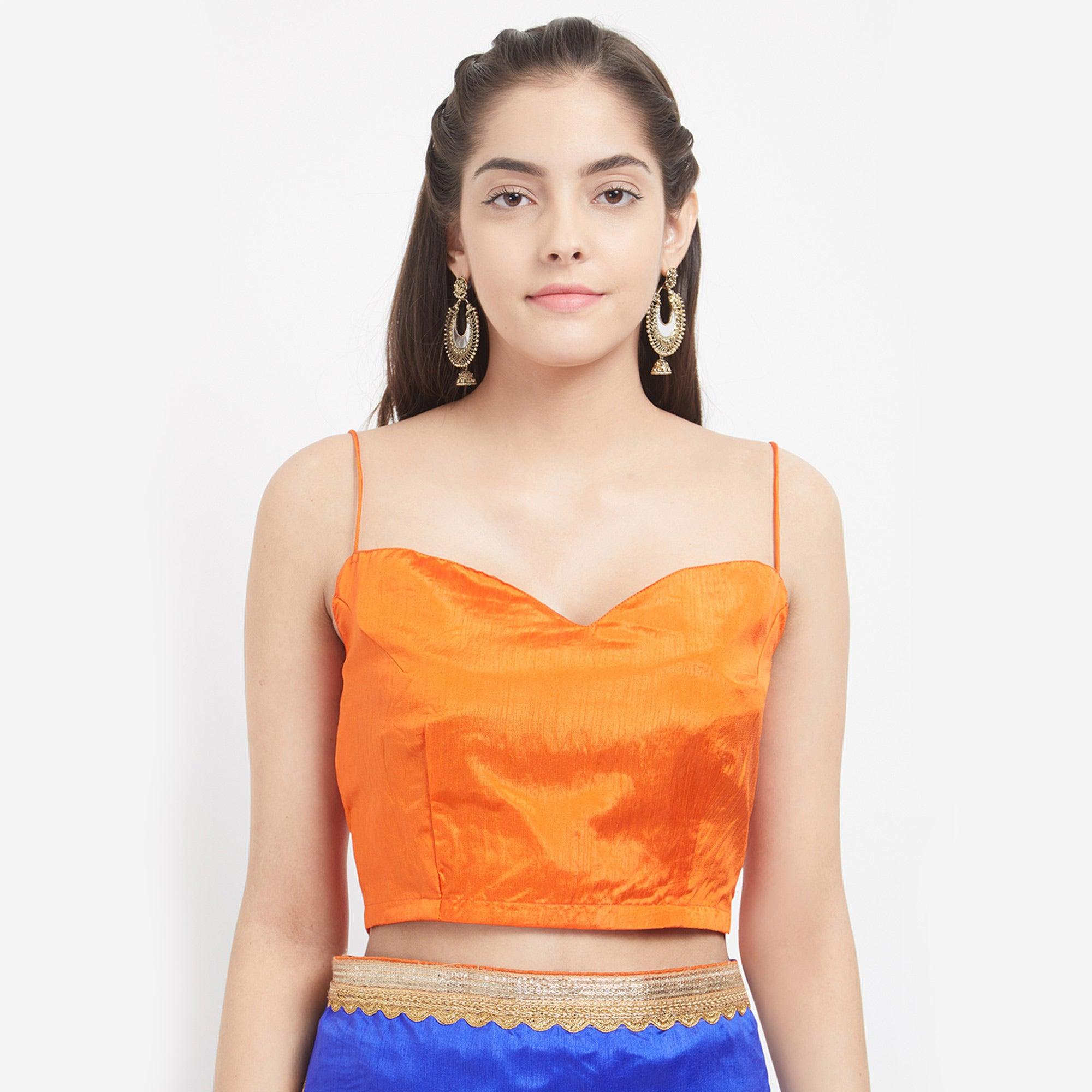 Navy Blue Embroidered Zoya Silk Saree - Peachmode