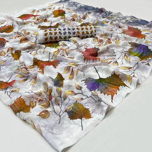 Off White Digital Printed Georgette Saree - Peachmode