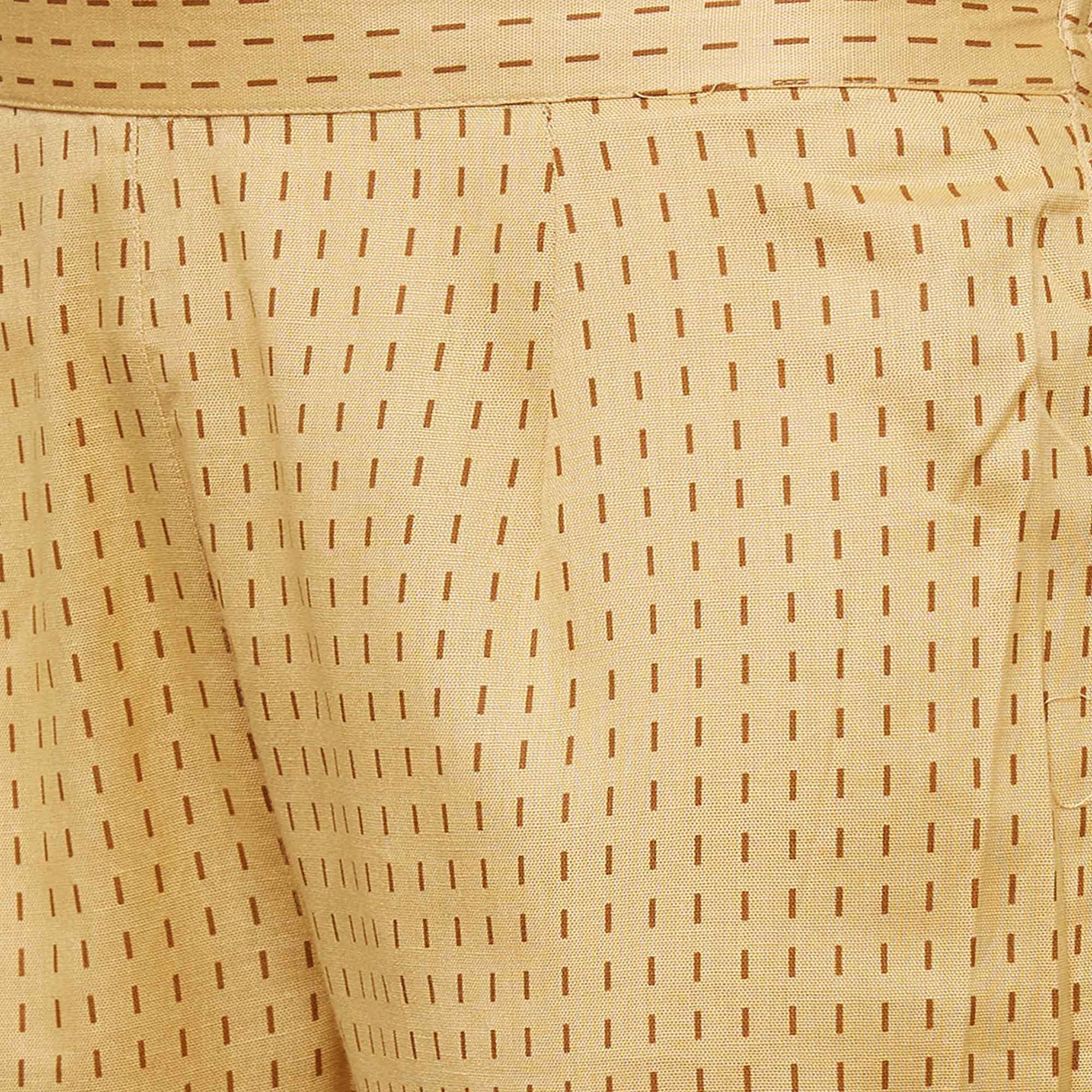 Opulent Beige-Yellow Colored Casual Printed Kurti-Pant Set - Peachmode