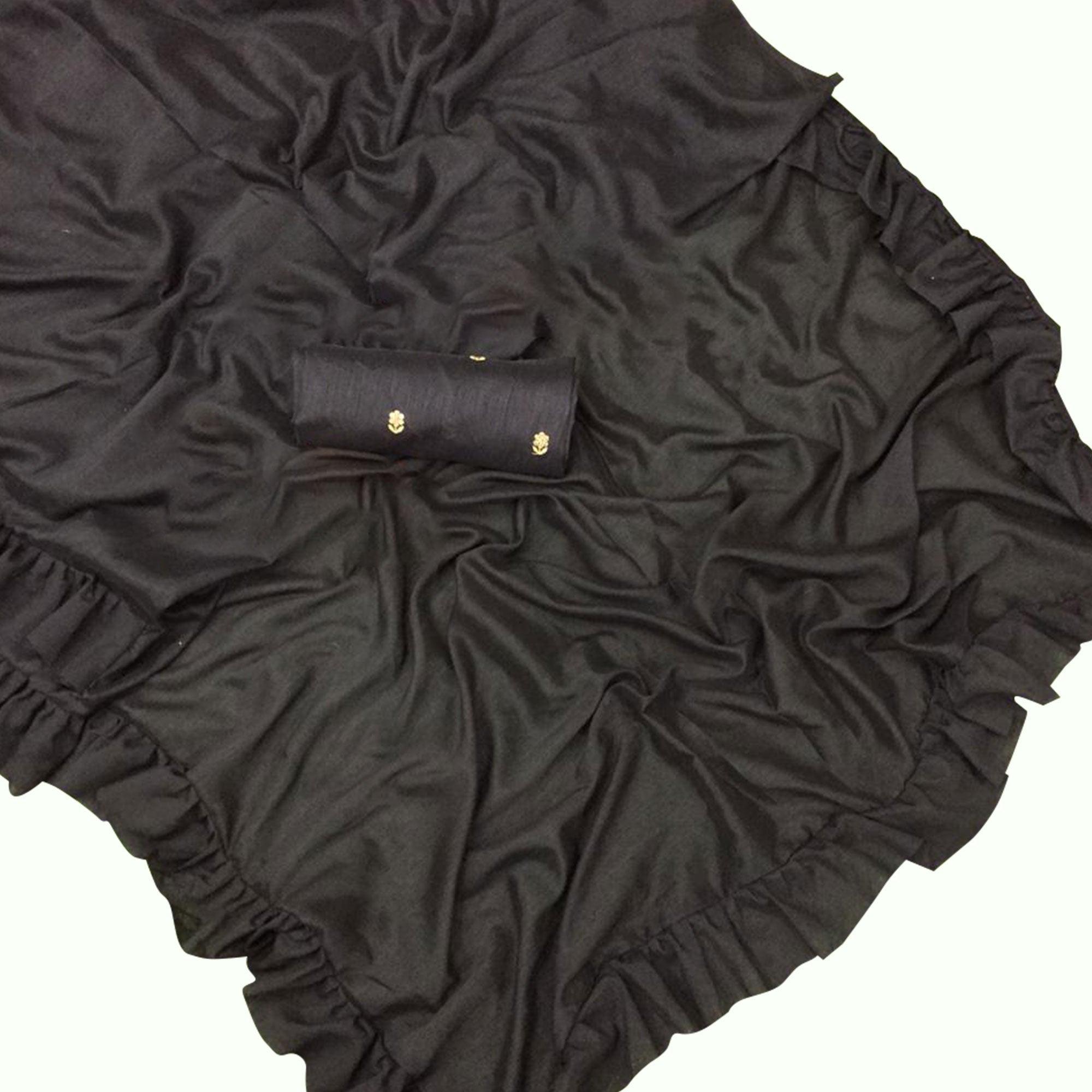 Opulent Black Colored Partywear Art Silk Saree - Peachmode