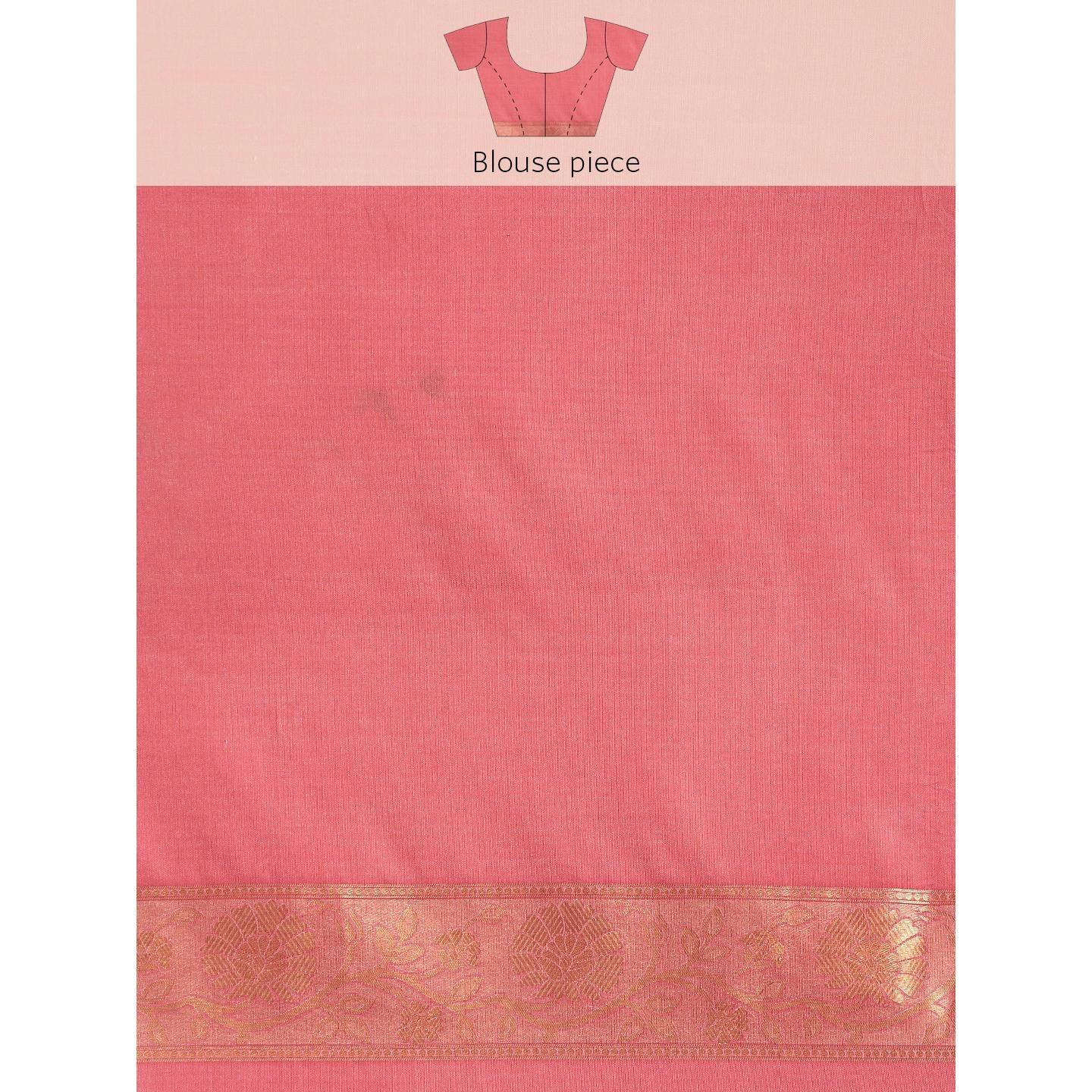 Peach Festive Wear Woven Kanjivaram Silk Saree - Peachmode