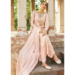 Peach Party Wear Embroidered Georgette Suit - Peachmode