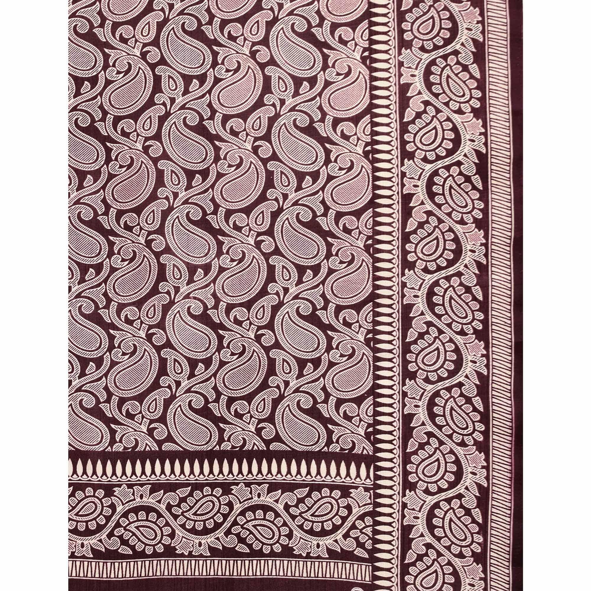 Pink Bandhani Printed Art Silk Saree - Peachmode