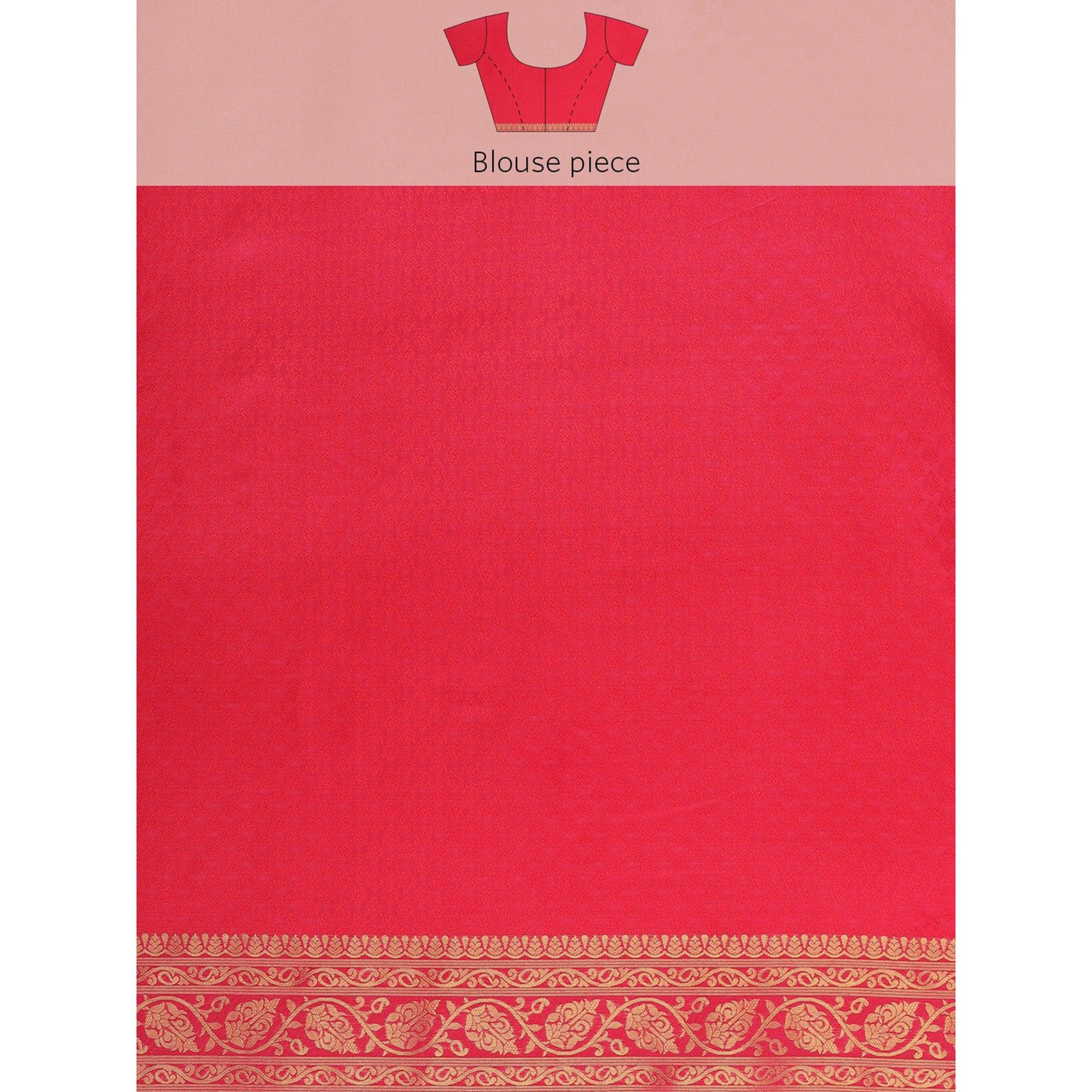 Pink Festive Wear Weaving Kanjivaram Silk Saree - Peachmode