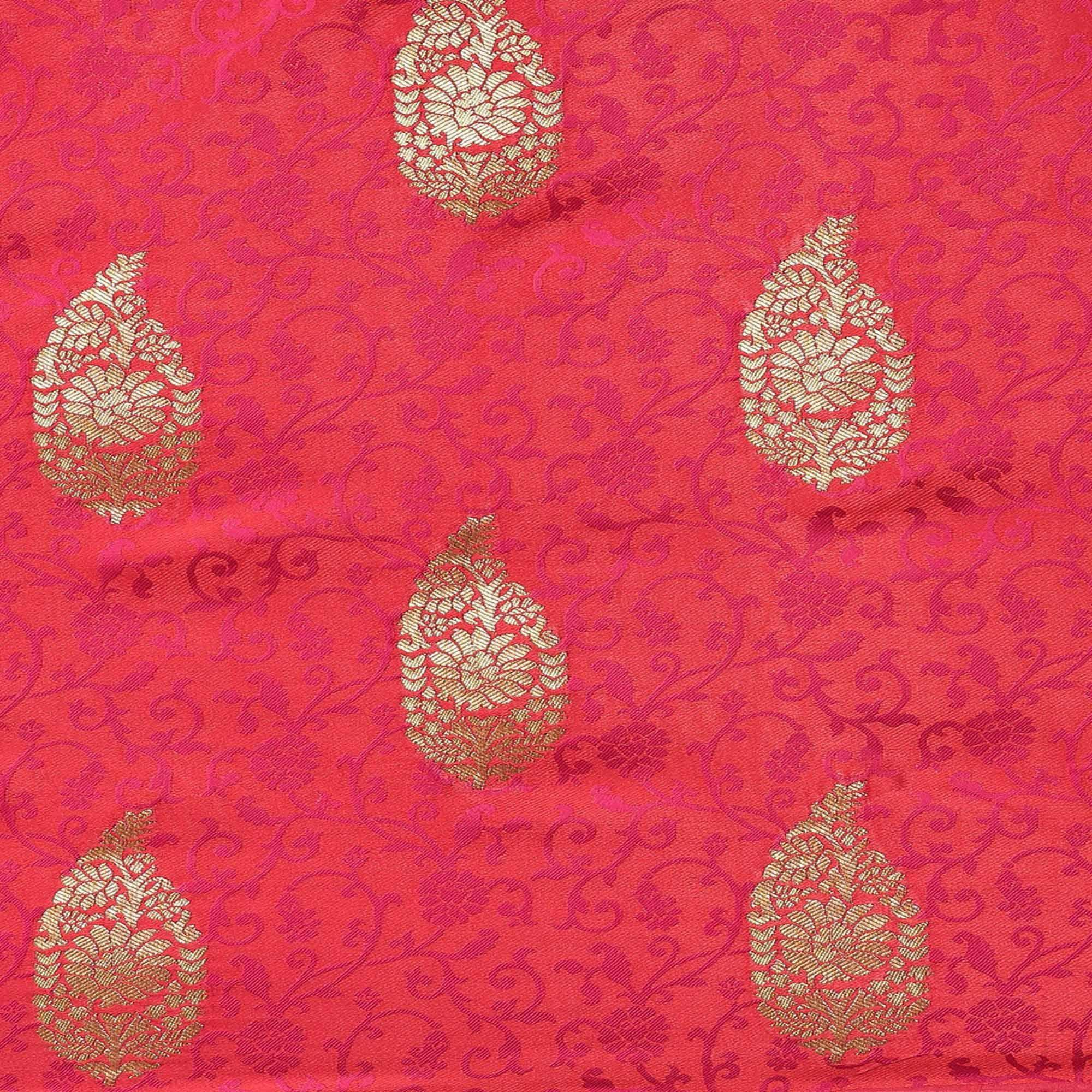 Pink Festive Wear Woven Kanjivaram Silk Saree - Peachmode