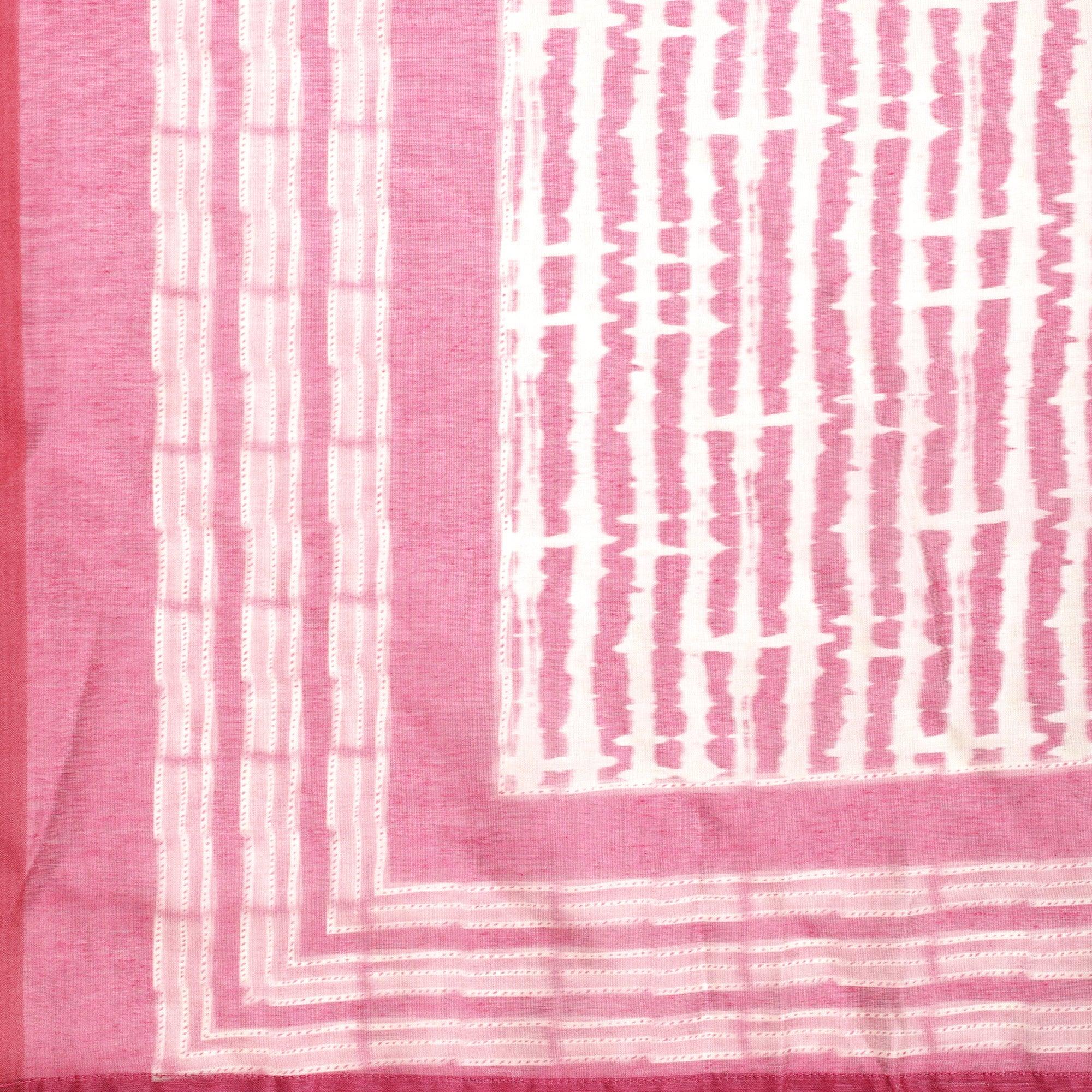 Pink Partywear Printed With Gotta Patti Muslin Kurti Pant Set With Dupatta - Peachmode