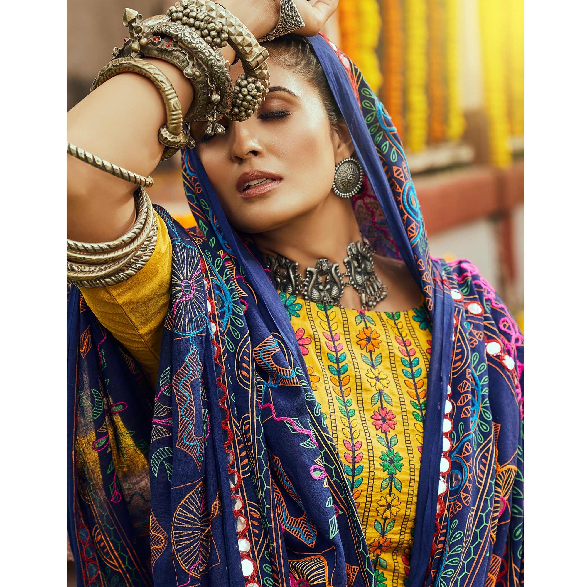 Pink Printed Muslin Lehenga Choli - Peachmode