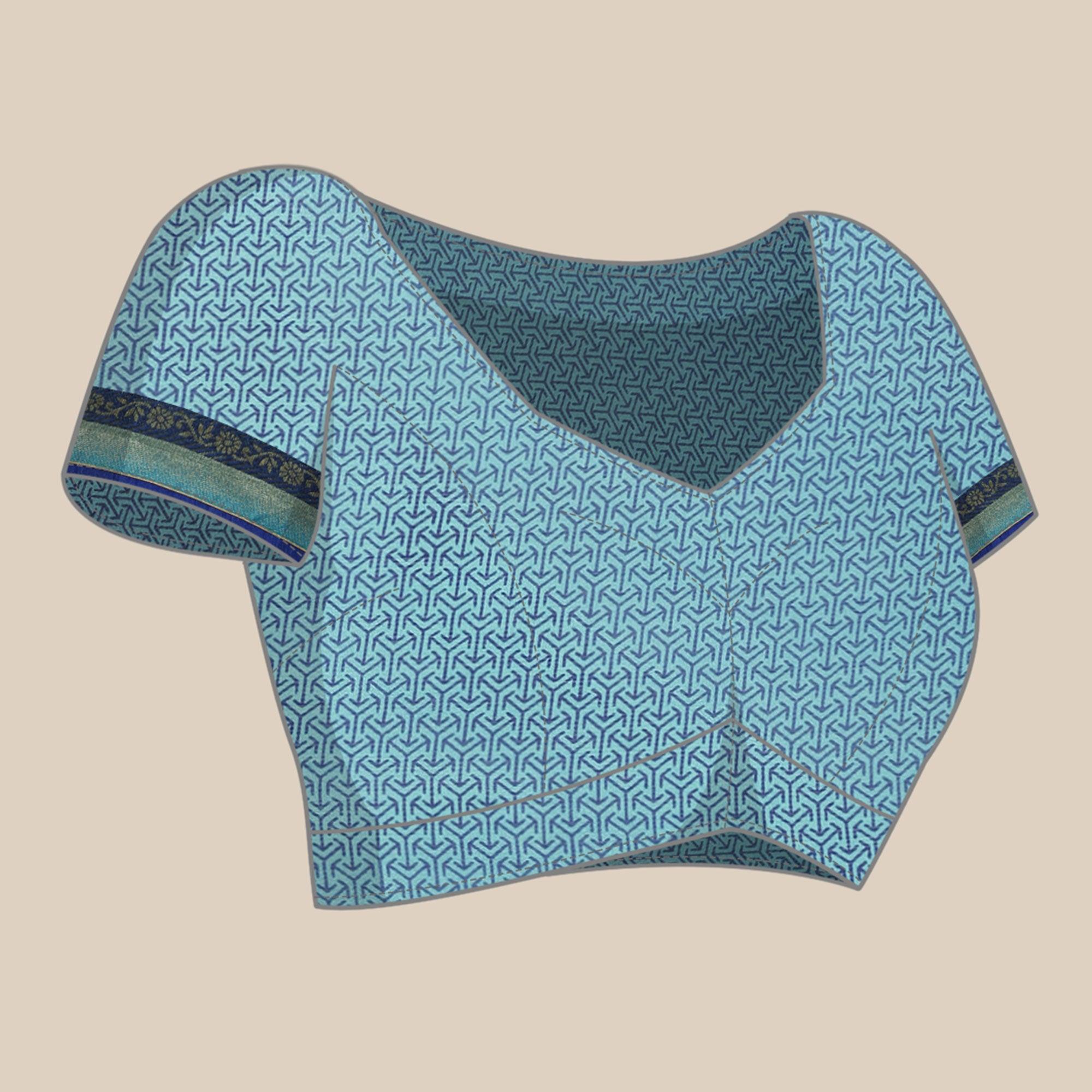 Pleasant Turquoise Blue Colored Partywear Printed Rangoli Silk Saree - Peachmode